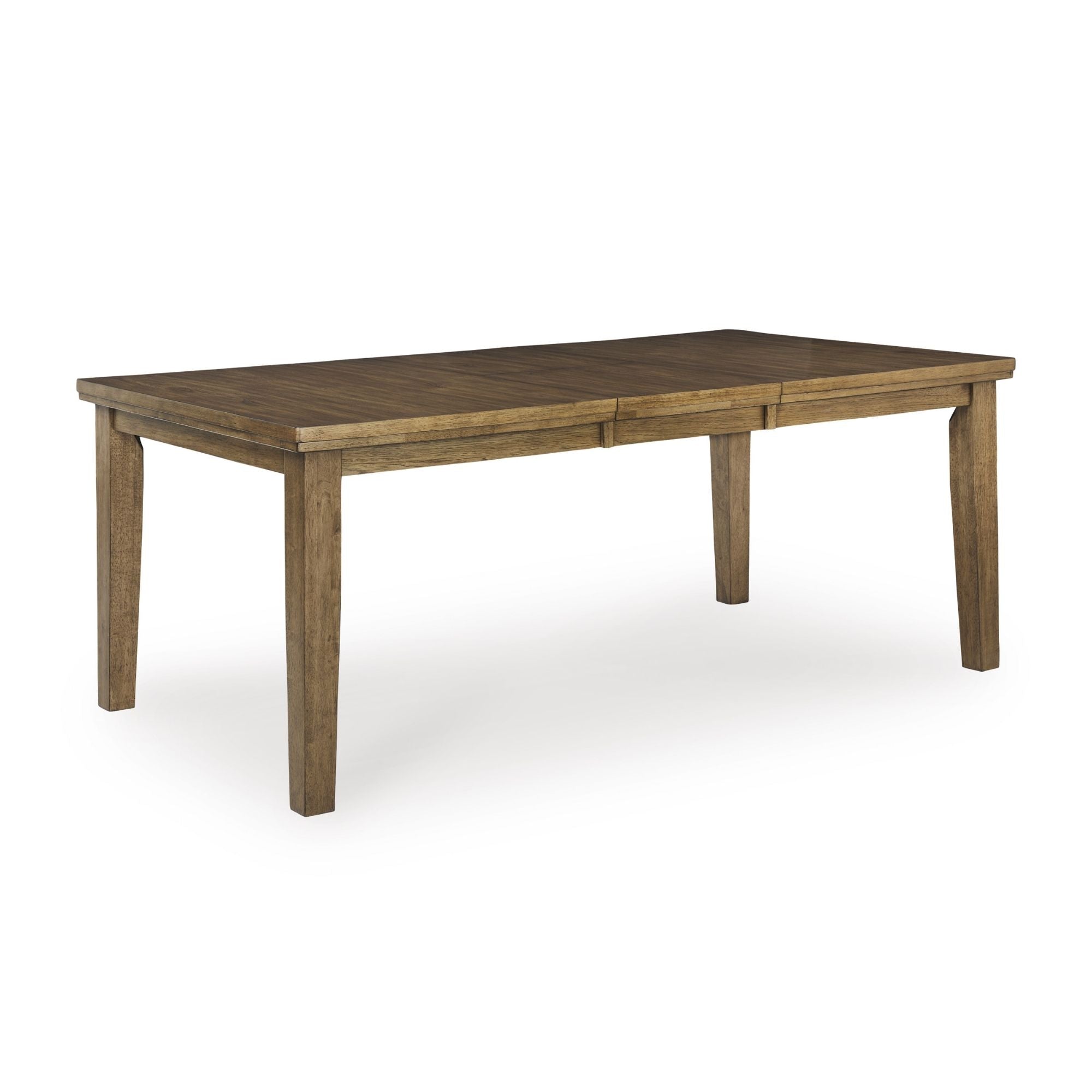 Ashley Urbinforte 6-piece light brown dining set with a table and six matching chairs, ideal for modern dining rooms.