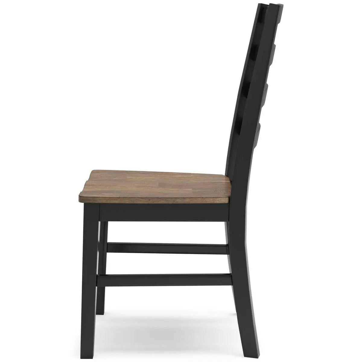 Signature Ashley Wildenauer dining room set with brown and black finish, featuring a table and matching chairs in a modern style.
