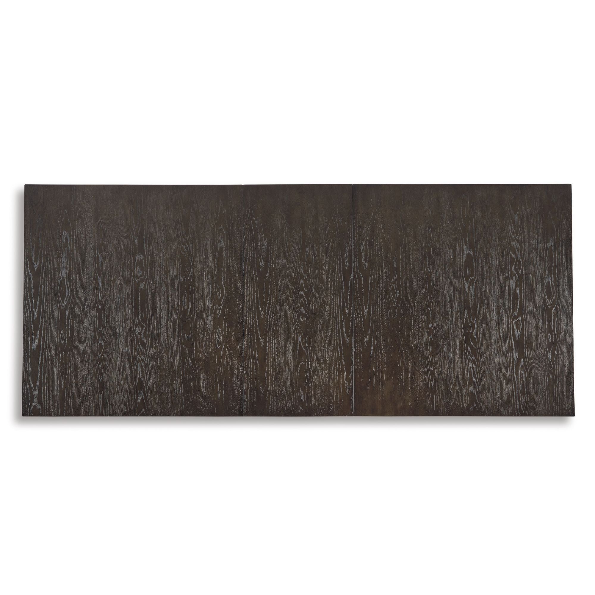 Signature Ashley Burkhaus Ext dining room table with wooden finish and extendable leaves, perfect for family meals and gatherings.
