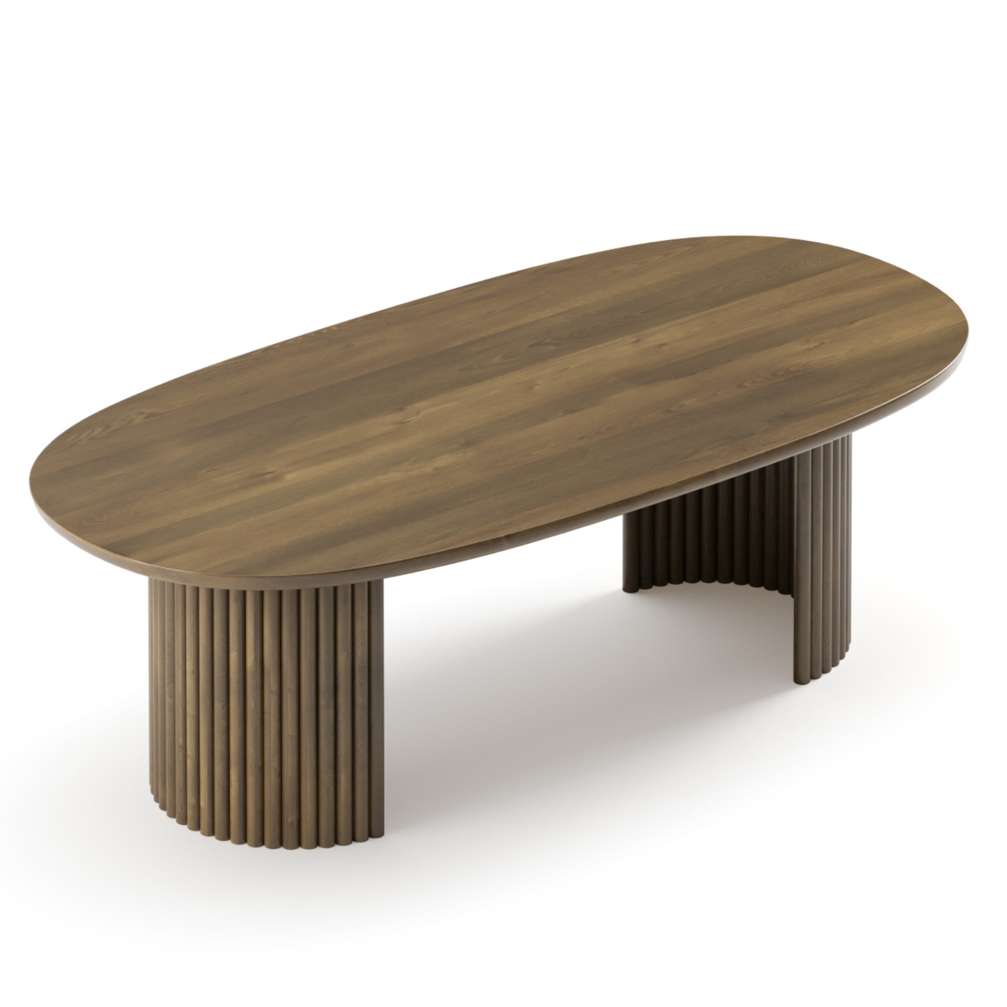 Sculptural 96" Oval Mango Wood Dining Table