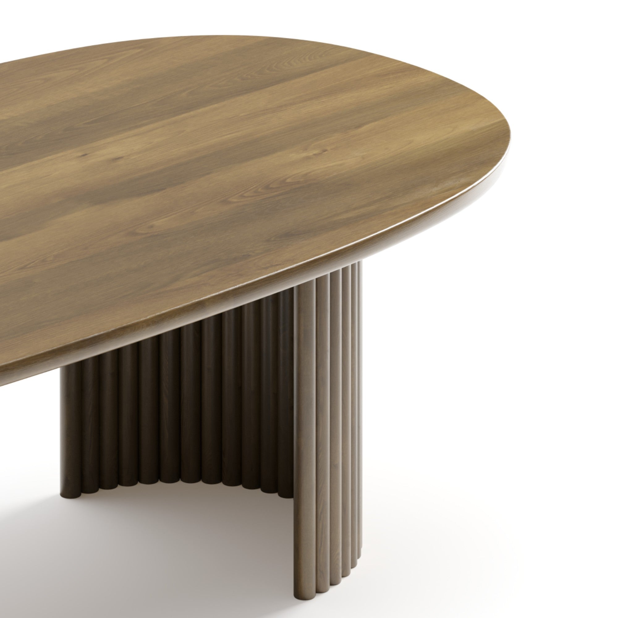Sculptural 96" Oval Mango Wood Dining Table