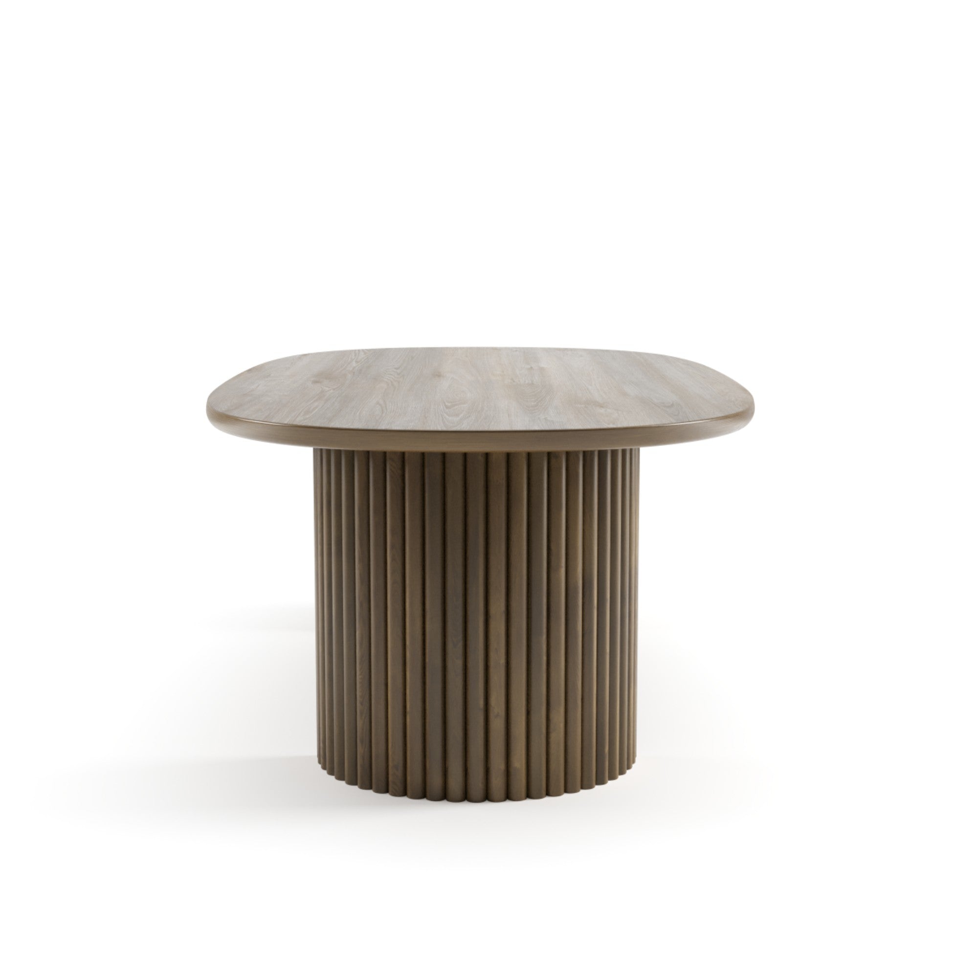 Sculptural 96" Oval Mango Wood Dining Table