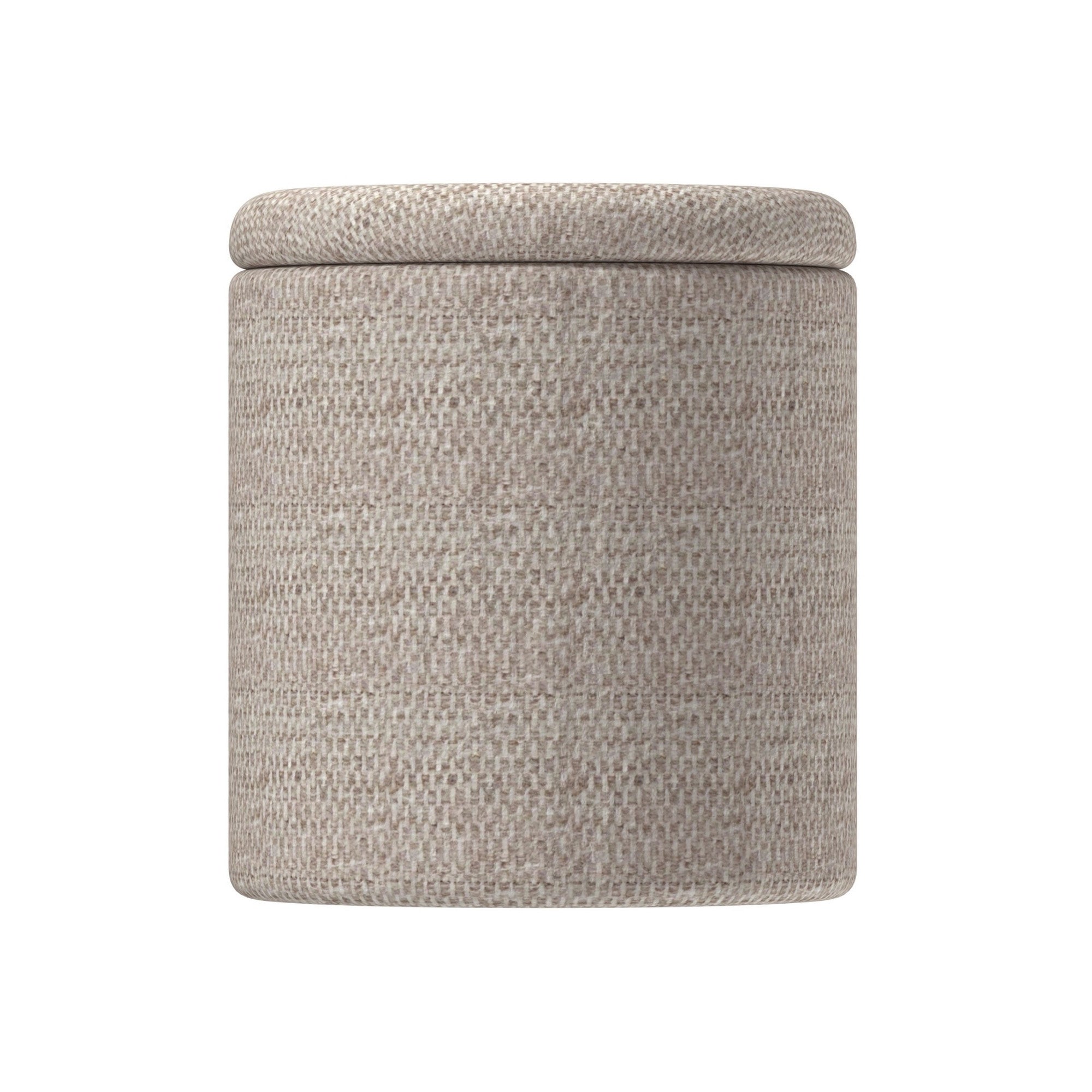 Dalia Round Storage Ottoman – Beige