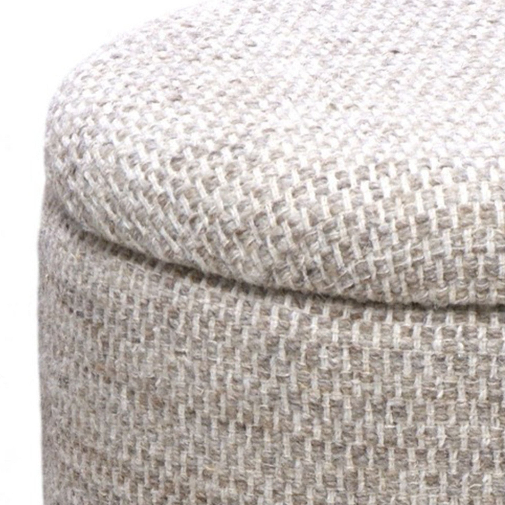 Dalia Round Storage Ottoman – Beige