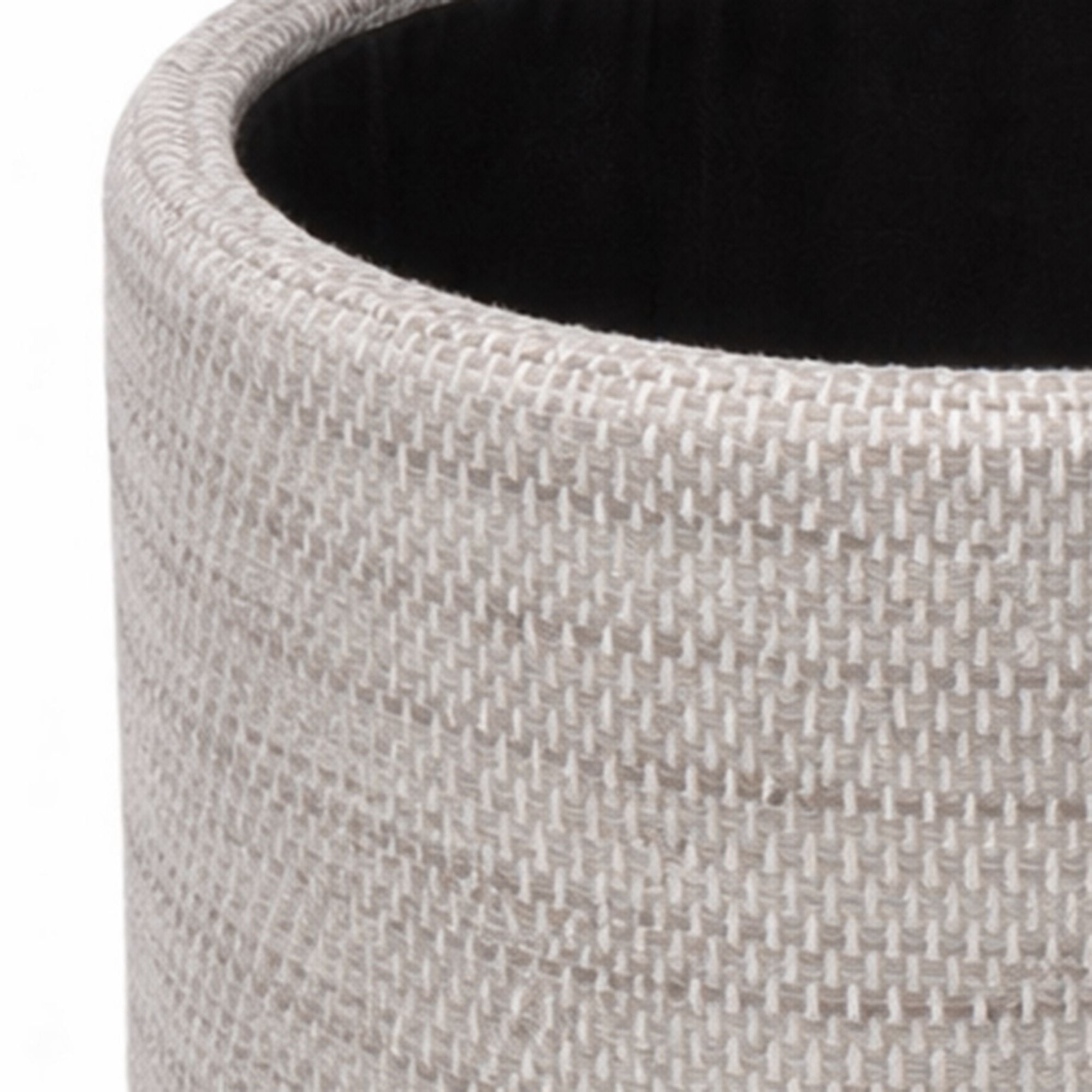 Dalia Round Storage Ottoman – Beige