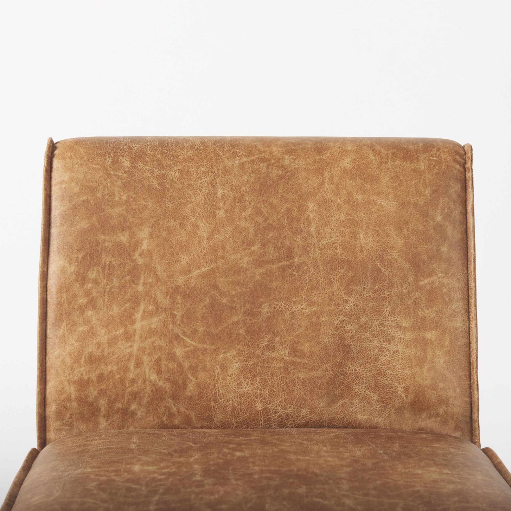 Mercana Damon Collection Dining Chair on Casters in Cognac Brown | CastleUp Experience Centre Online Furniture