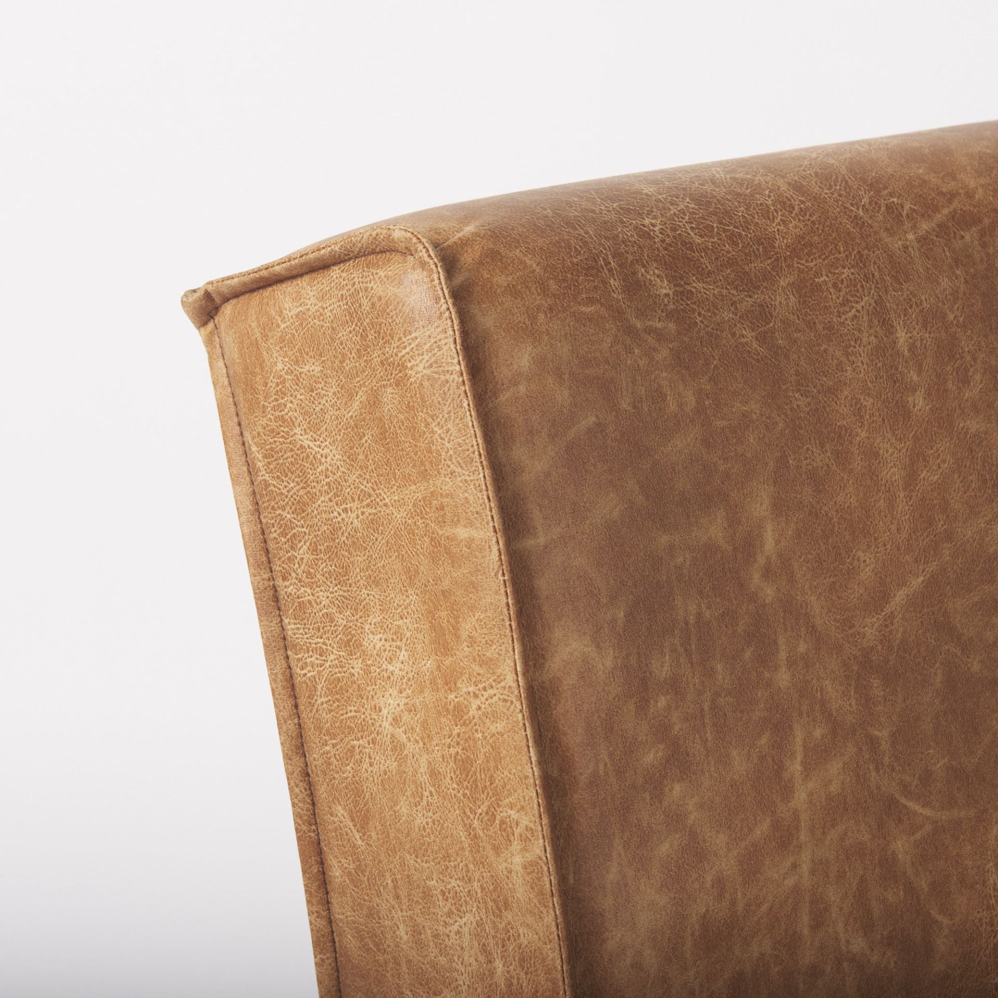 Mercana Damon Collection Dining Chair on Casters in Cognac Brown | CastleUp Experience Centre Online Furniture