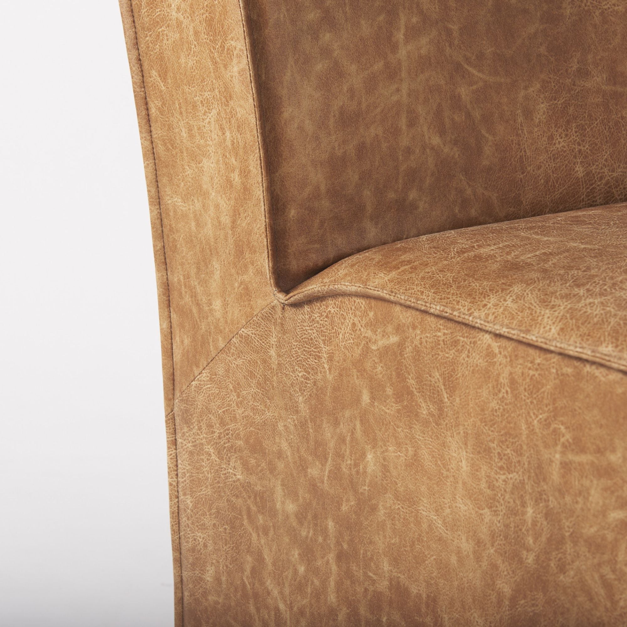 Mercana Damon Collection Dining Chair on Casters in Cognac Brown | CastleUp Experience Centre Online Furniture