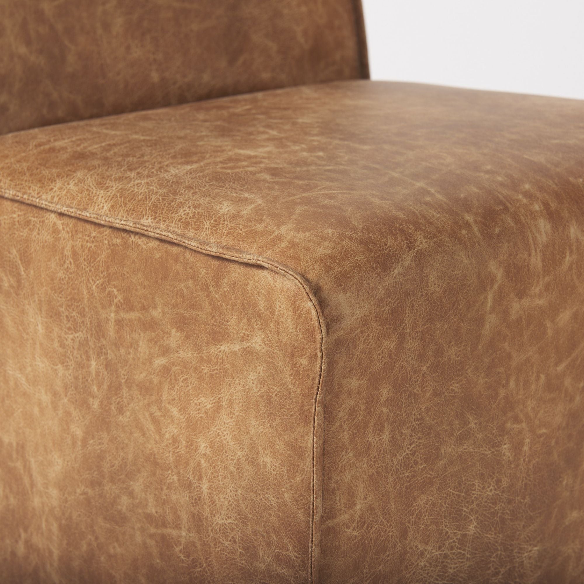 Mercana Damon Collection Dining Chair on Casters in Cognac Brown | CastleUp Experience Centre Online Furniture