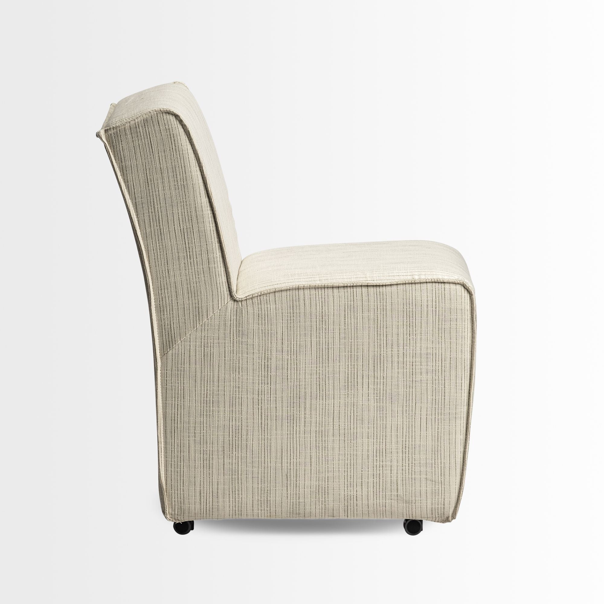 Mercana Damon Collection Dining Chair on Casters in Cream | CastleUp Experience Centre Online Furniture