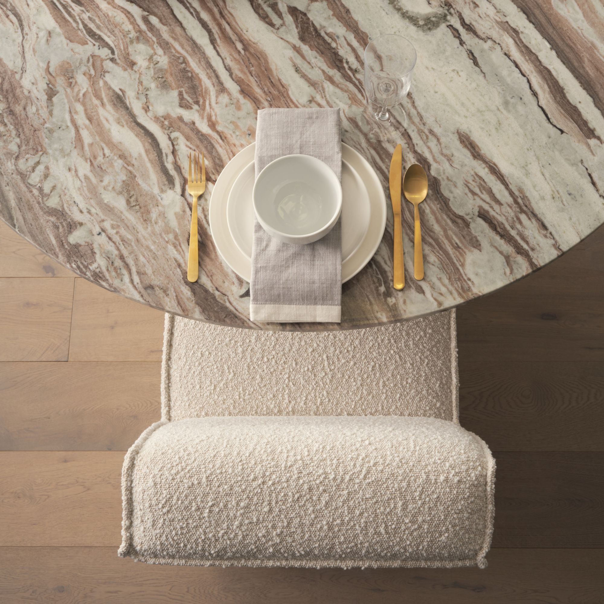 Mercana Damon Collection Dining Chair in Cream | CastleUp Experience Centre Online Furniture