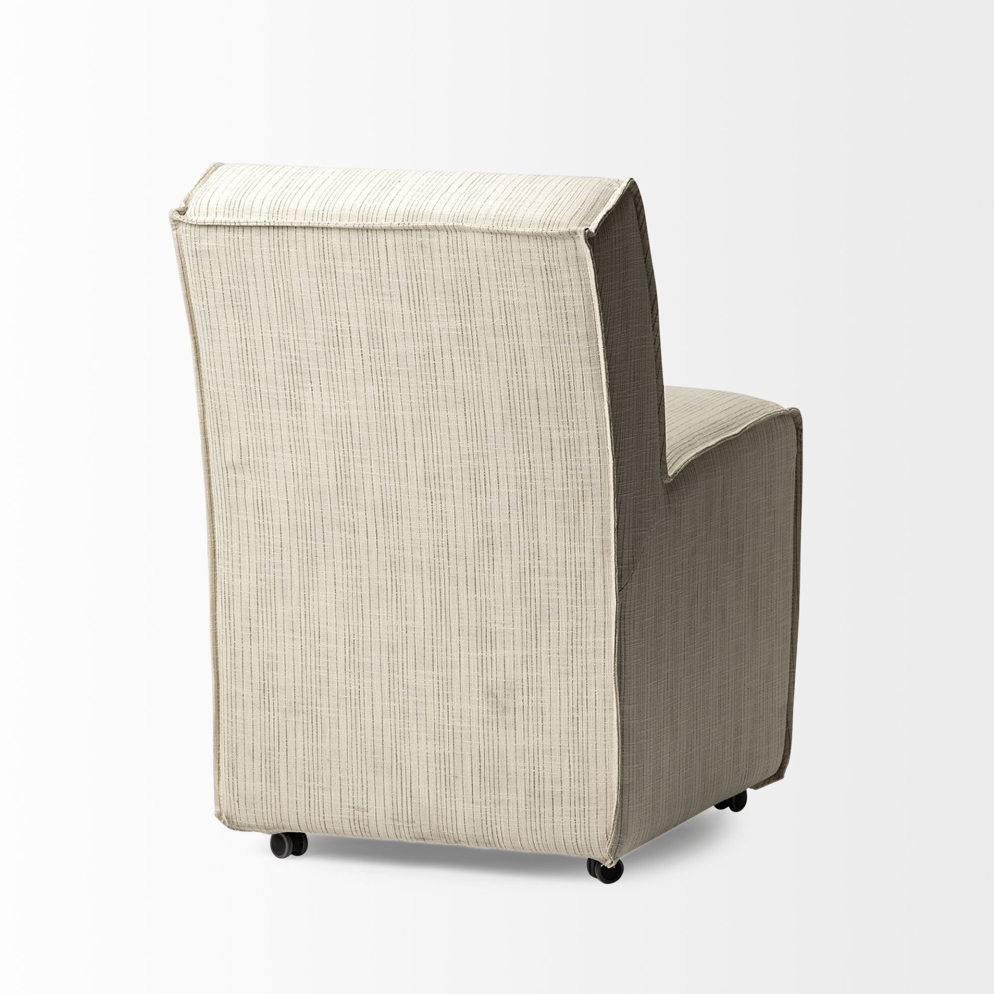 Mercana Damon Collection Dining Chair on Casters in Cream | CastleUp Experience Centre Online Furniture