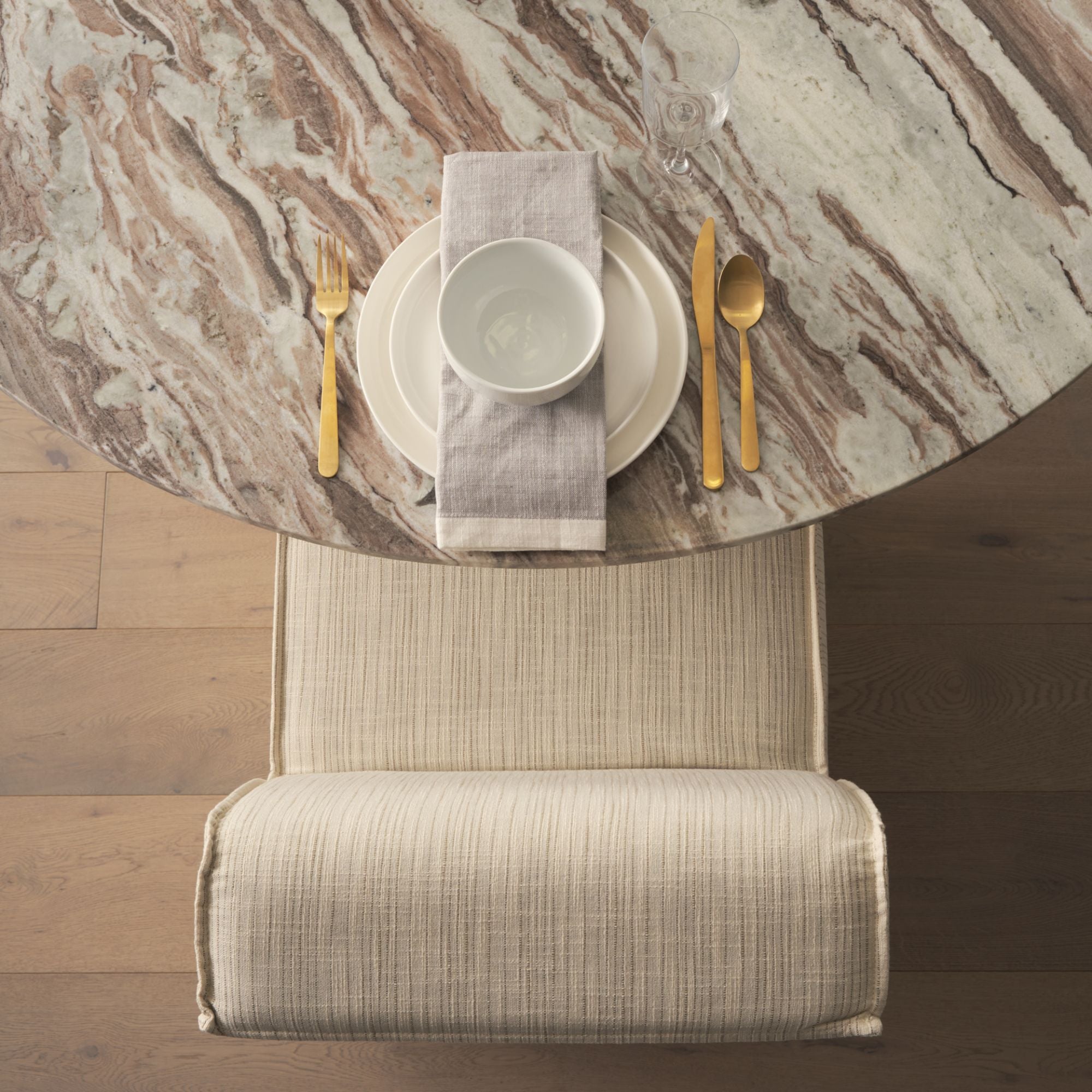 Mercana Damon Collection Dining Chair on Casters in Cream | CastleUp Experience Centre Online Furniture