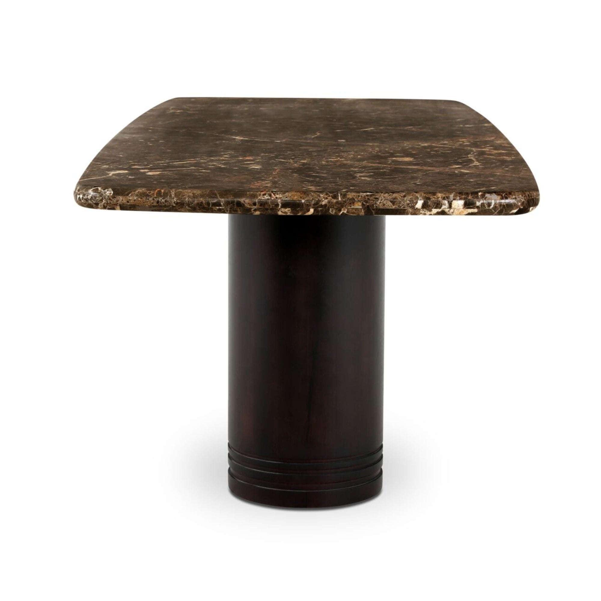 Daphne Large Dining Table – Dark Emperador Marble (Pre-Order)