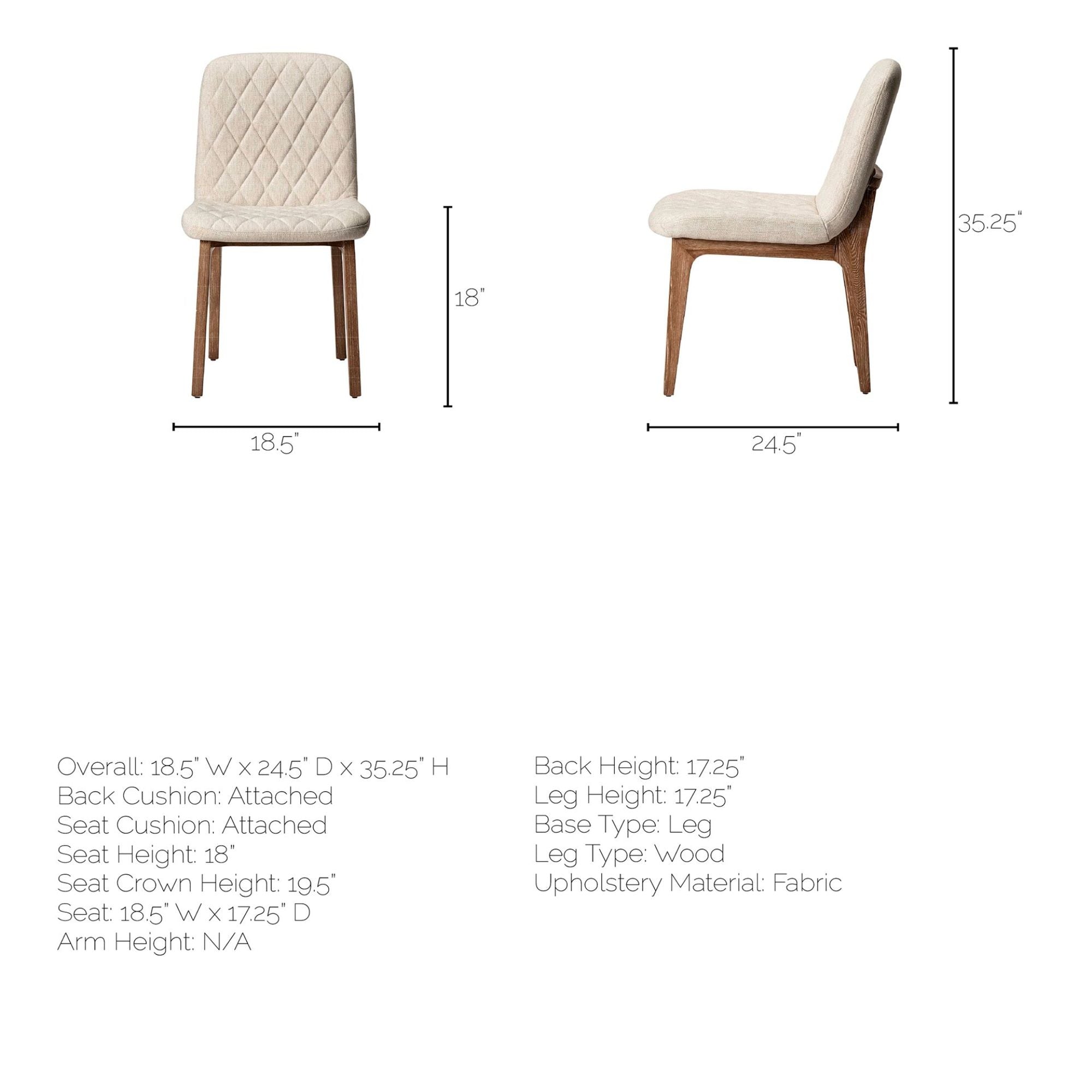 Mercana David Collection Dining Chair in Cream | CastleUp Experience Centre Online Furniture