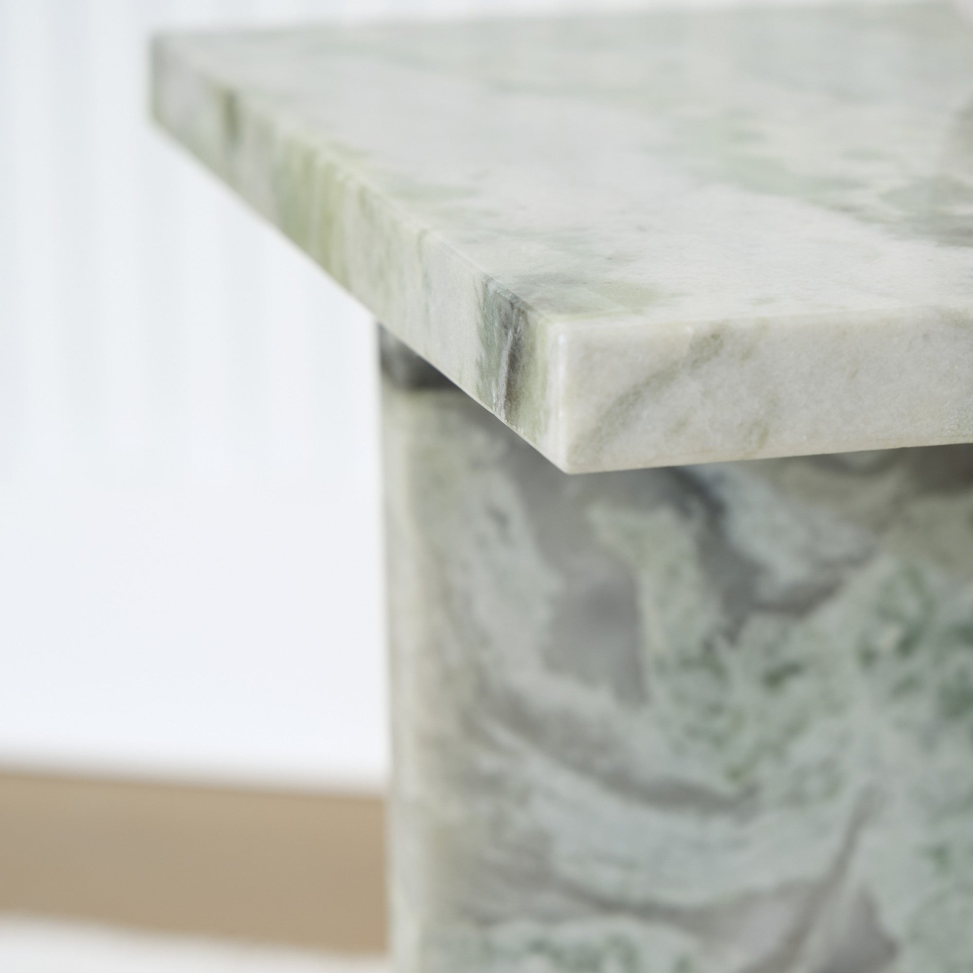 Deaconwell Marble Accent Table White/Green