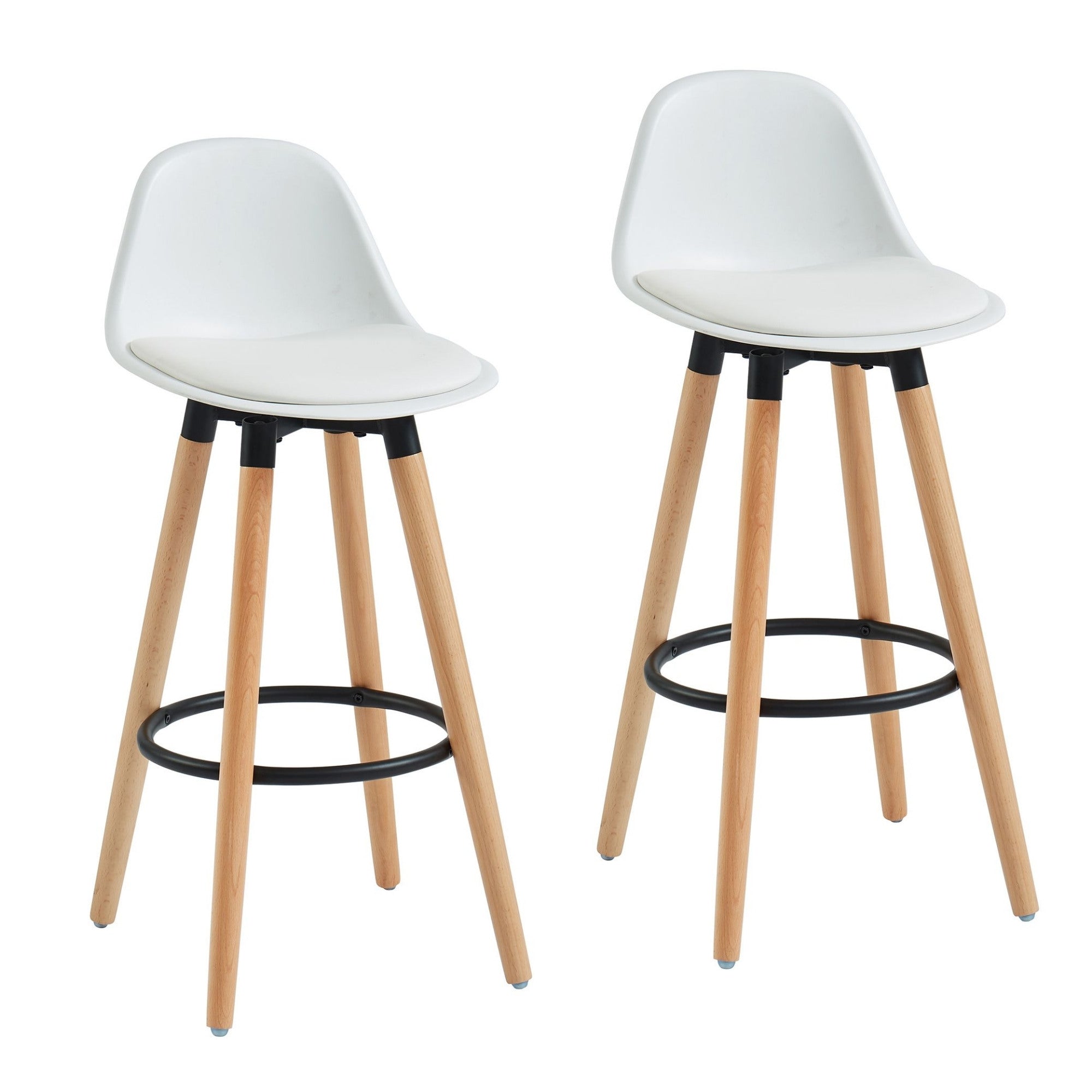 Diablo 26" Counter Stool White and Natural (Set of 2)