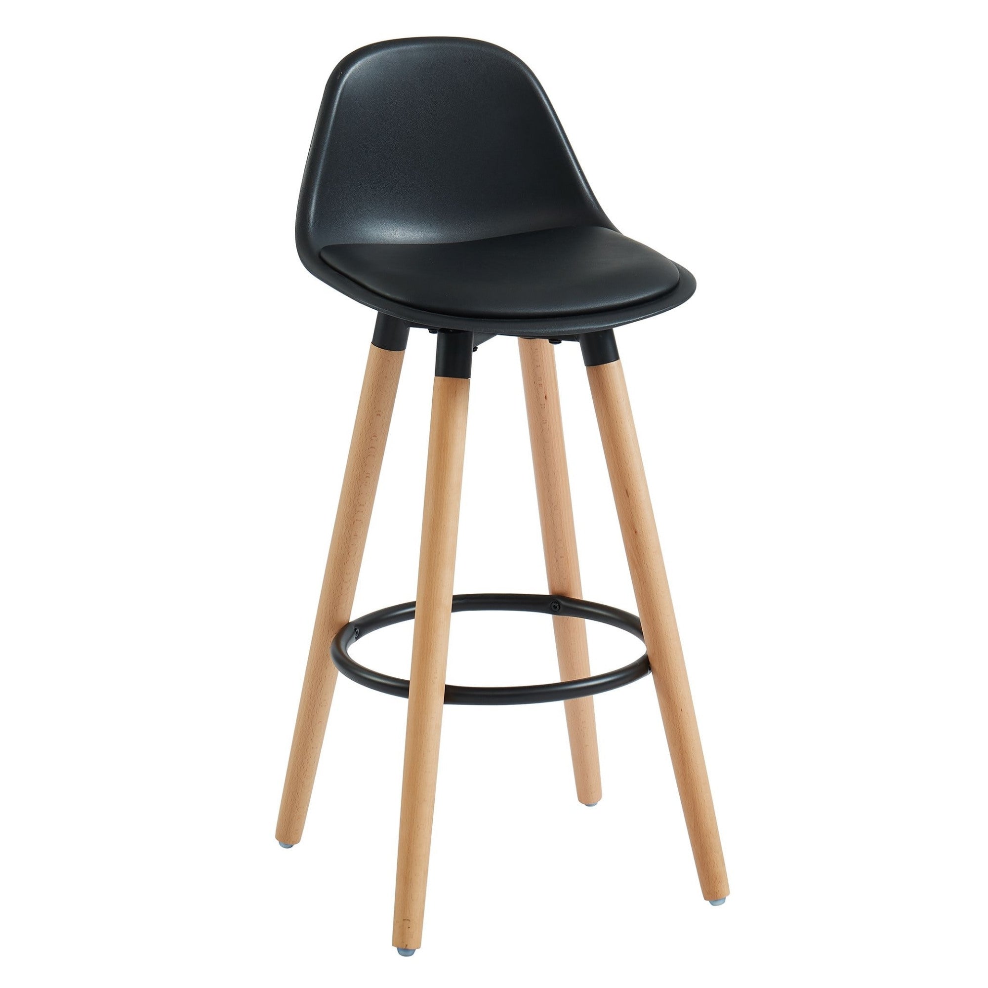 Diablo 26" Counter Stool Black and Natural (Set of 2)