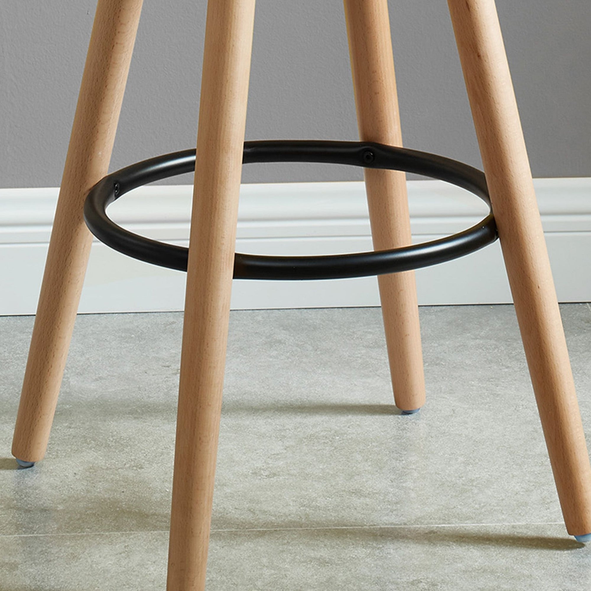 Diablo 26" Counter Stool Black and Natural (Set of 2)