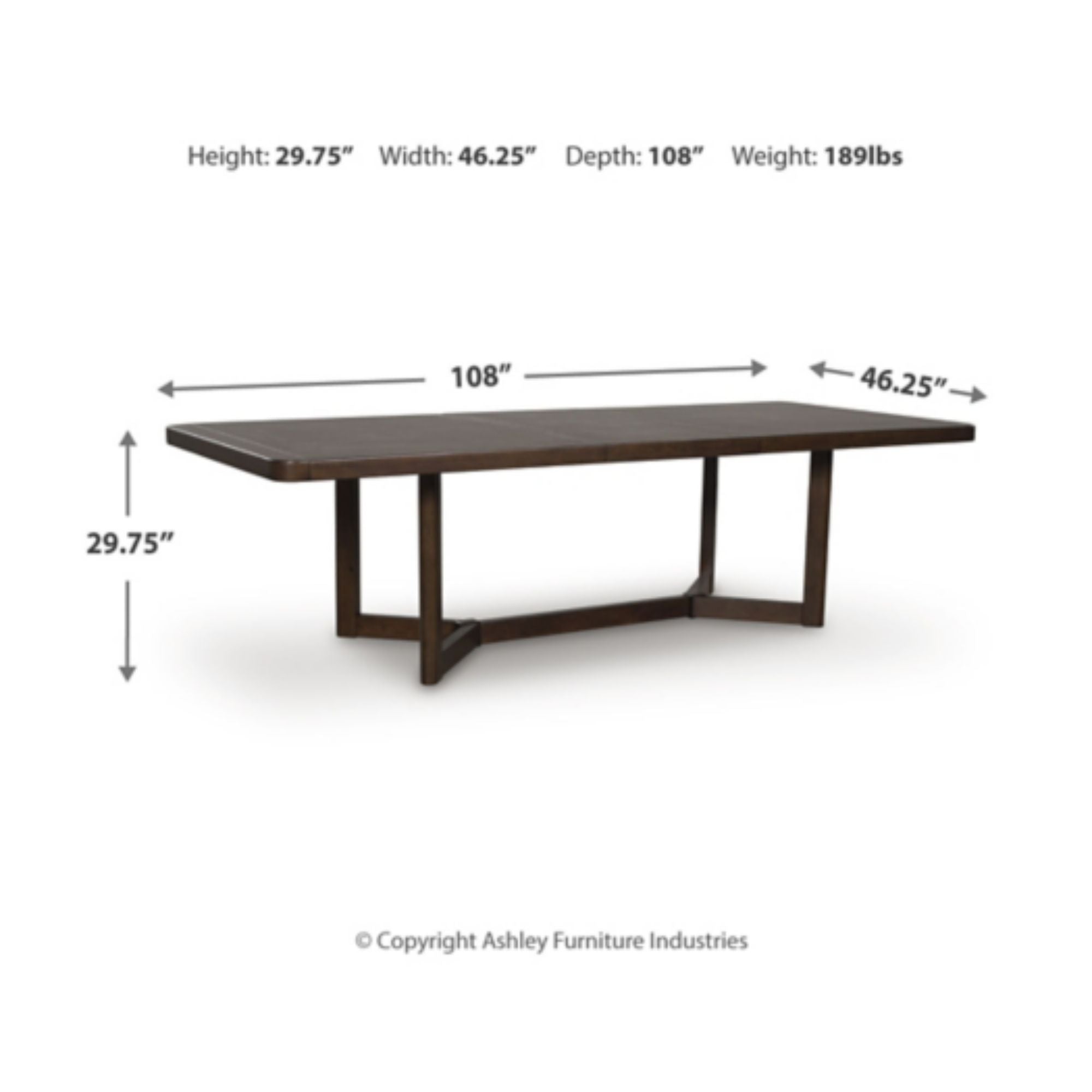 Brown Dilenno EXT dining room table set by Signature Ashley with matching chairs, designed for stylish family dining spaces.