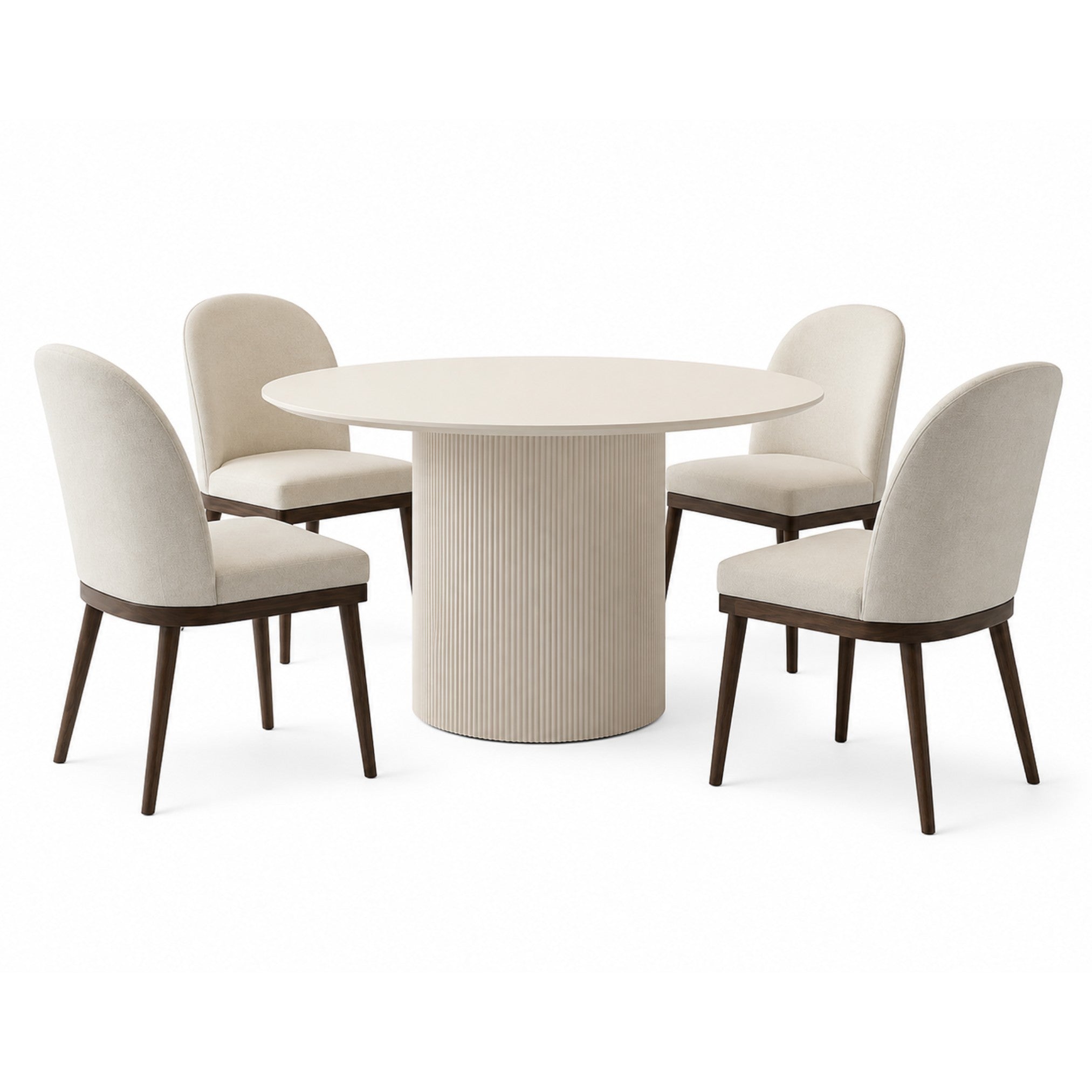 CastleUp Experience Centre Designer Collection Harmony dining room set with elegant dining tables in a stylish, modern dining area.