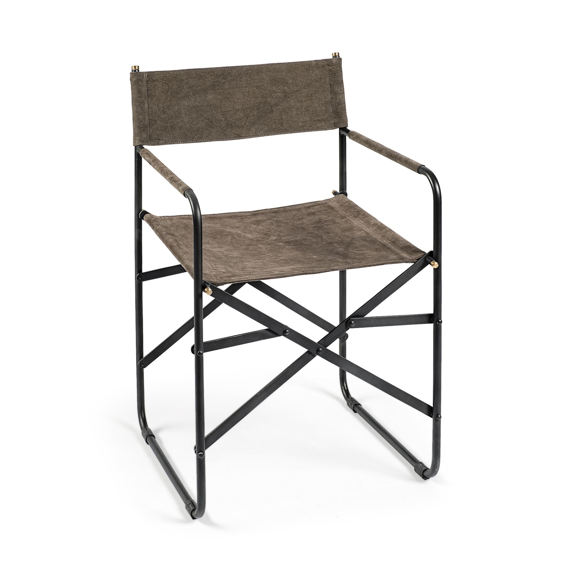Mercana Direttore Dining Chair in Brown/Gray Suede | CastleUp Experience Centre Online Furniture