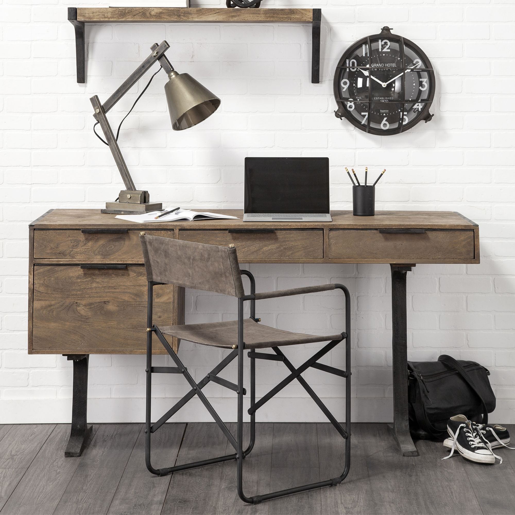 Mercana Direttore Dining Chair in Brown/Gray Suede | CastleUp Experience Centre Online Furniture