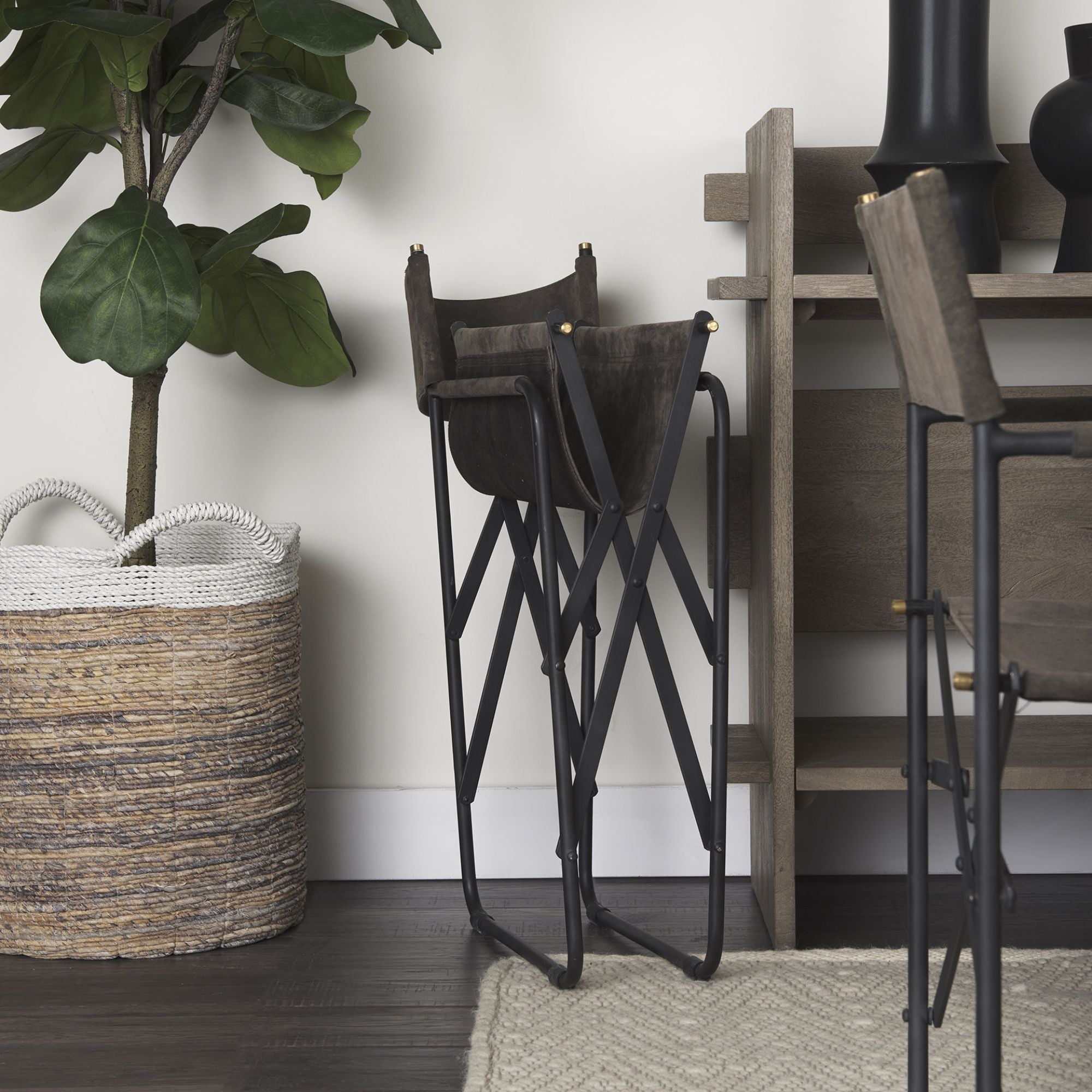 Mercana Direttore Dining Chair in Brown/Gray Suede | CastleUp Experience Centre Online Furniture