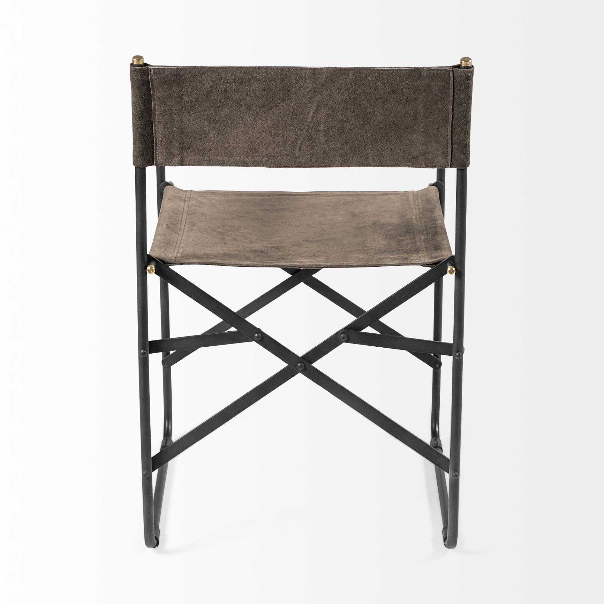 Mercana Direttore Dining Chair in Brown/Gray Suede | CastleUp Experience Centre Online Furniture
