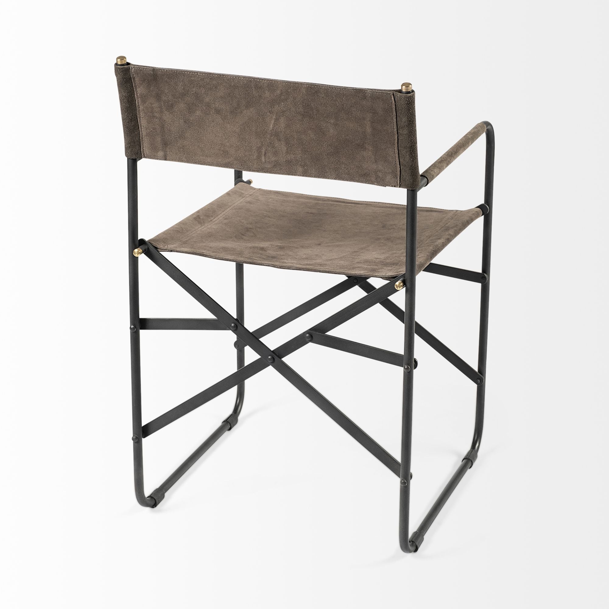 Mercana Direttore Dining Chair in Brown/Gray Suede | CastleUp Experience Centre Online Furniture