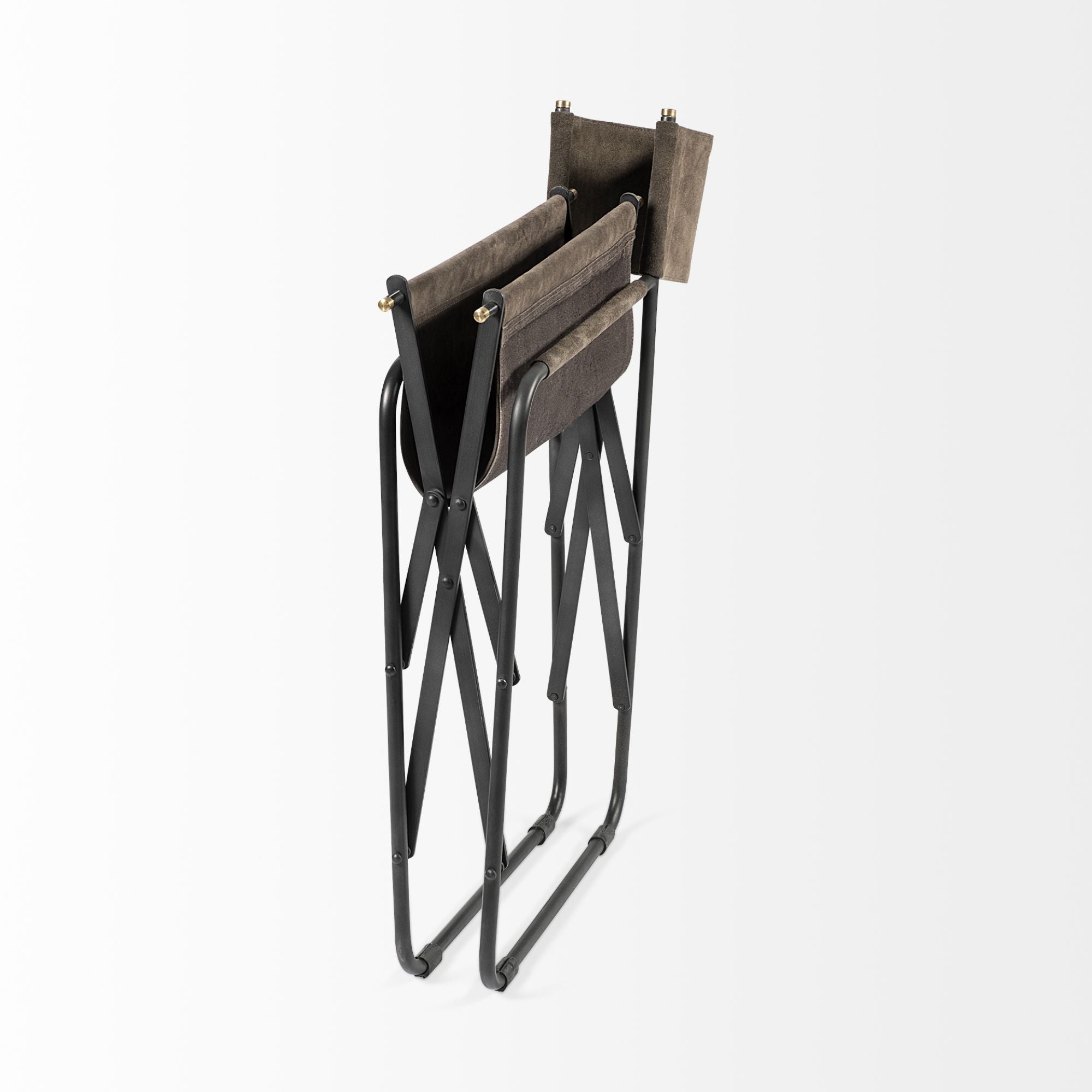Mercana Direttore Dining Chair in Brown/Gray Suede | CastleUp Experience Centre Online Furniture