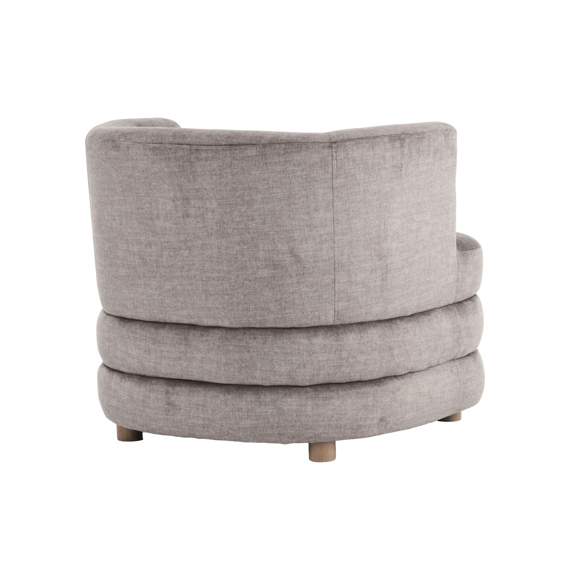 Dorian Accent Chair in Dark Taupe Velvet