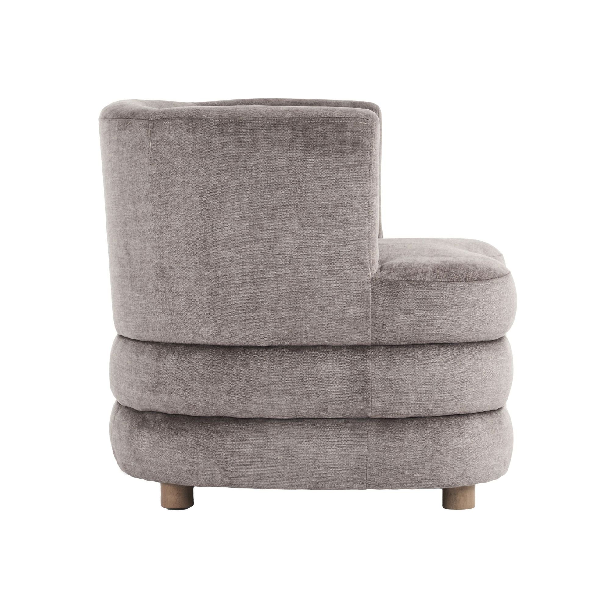 Dorian Accent Chair in Dark Taupe Velvet