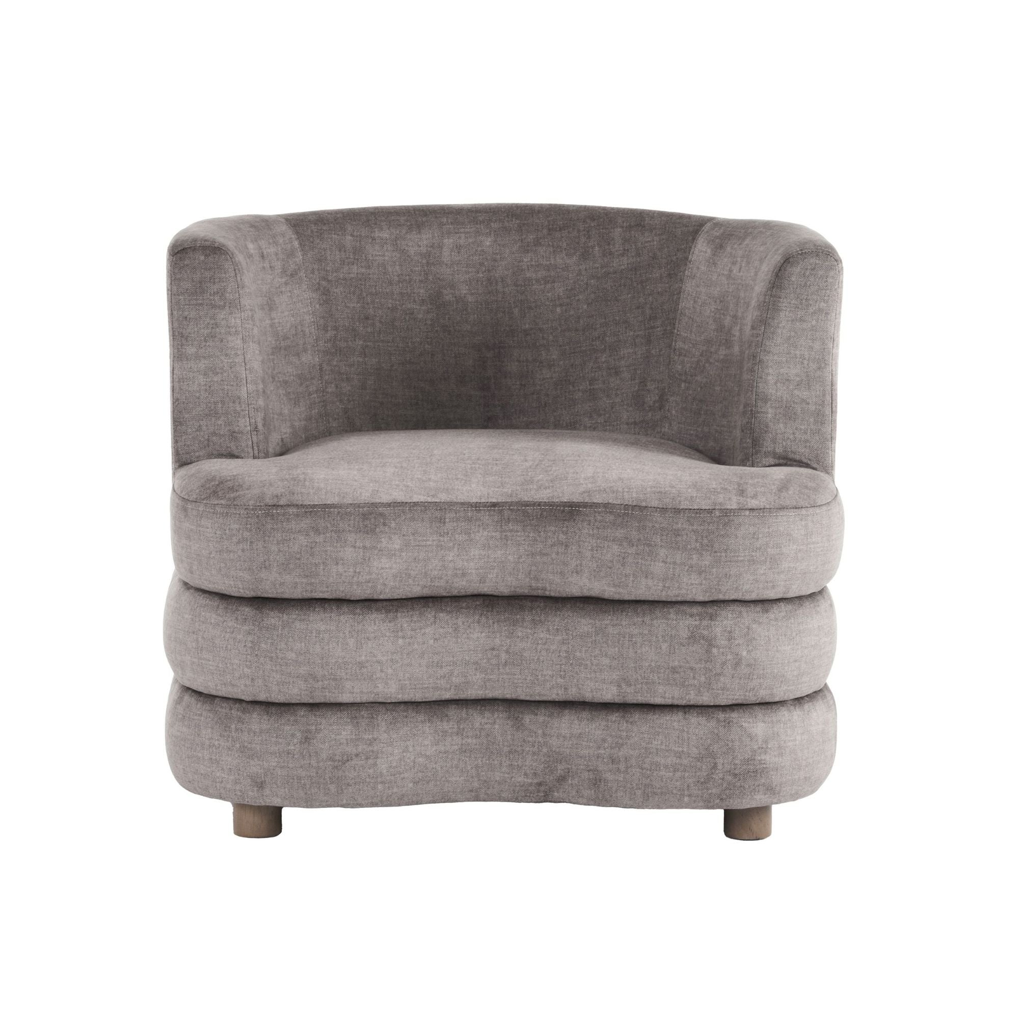 Dorian Accent Chair in Dark Taupe Velvet