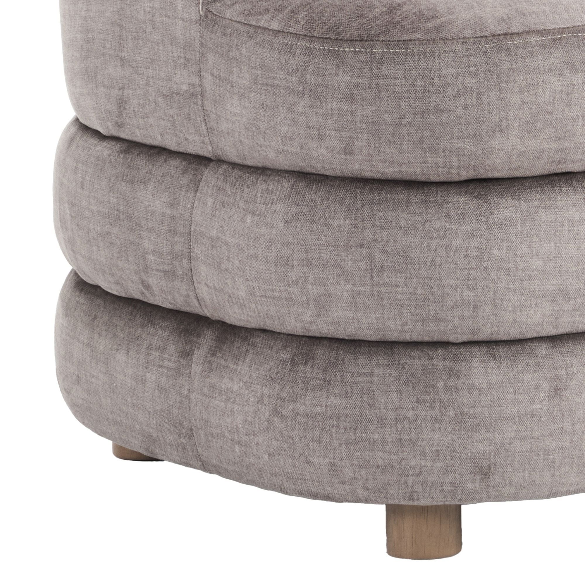 Dorian Accent Chair in Dark Taupe Velvet