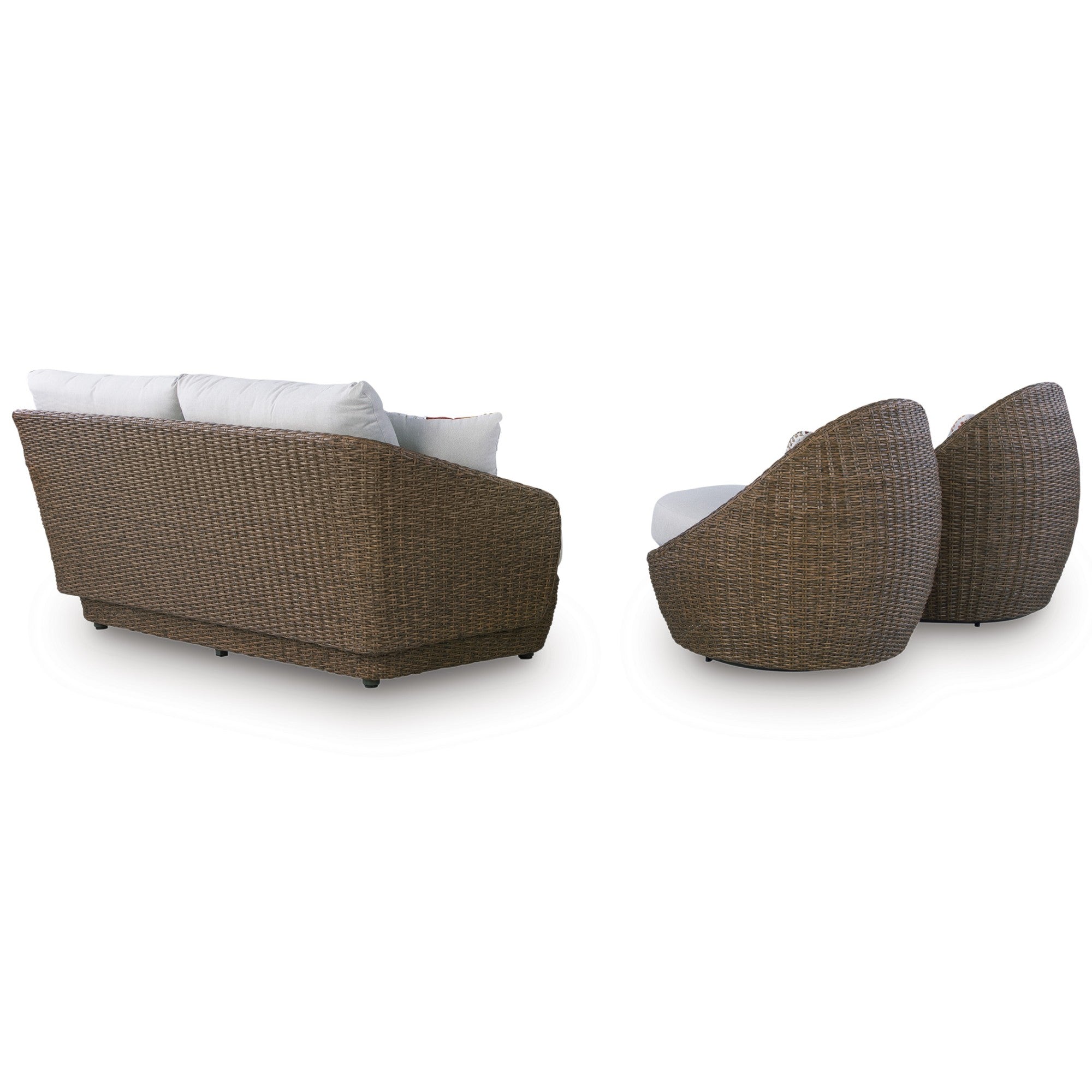Double Point Love/Swivel Chairs Set with Table