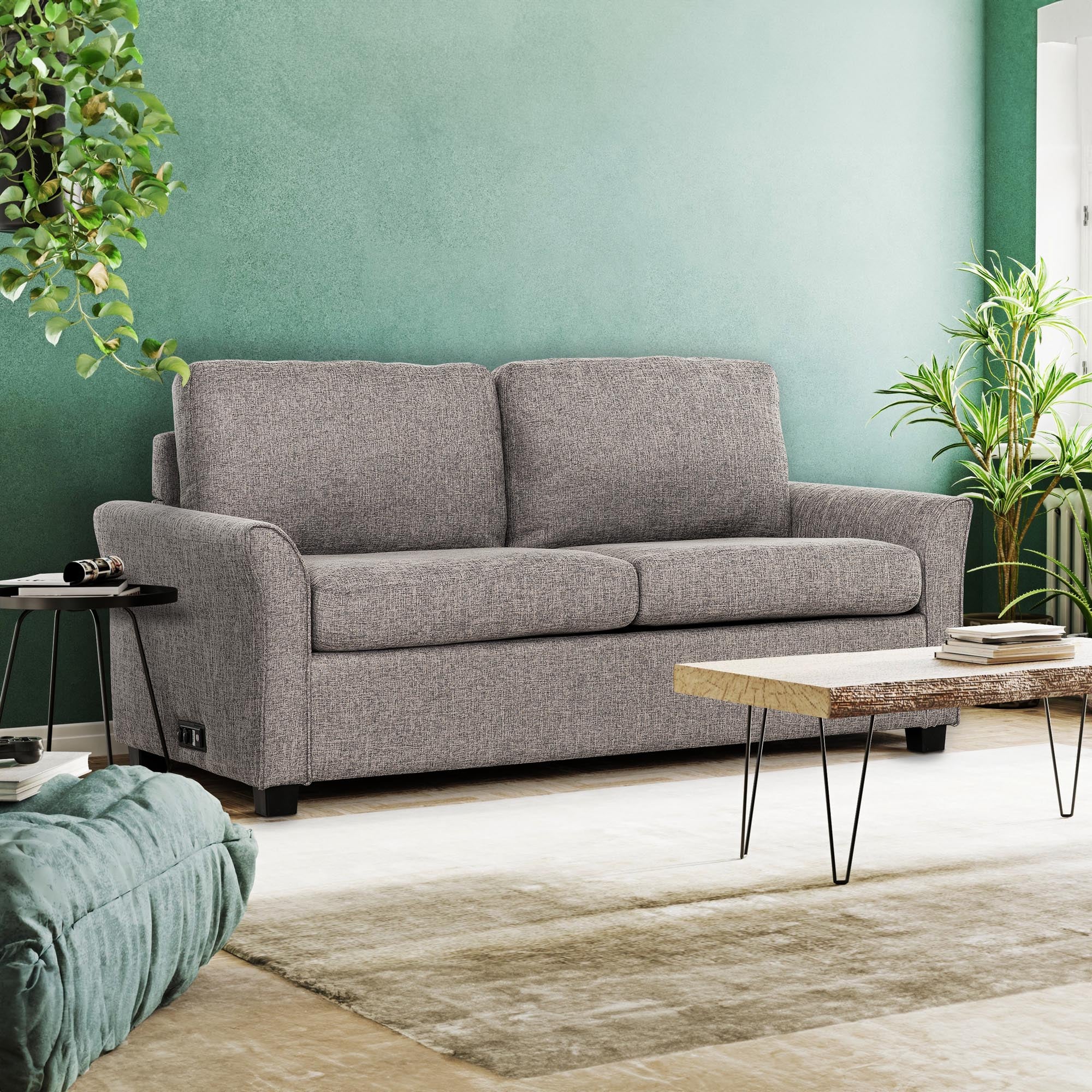 Drake Memory Foam Sofa Bed Dark Grey