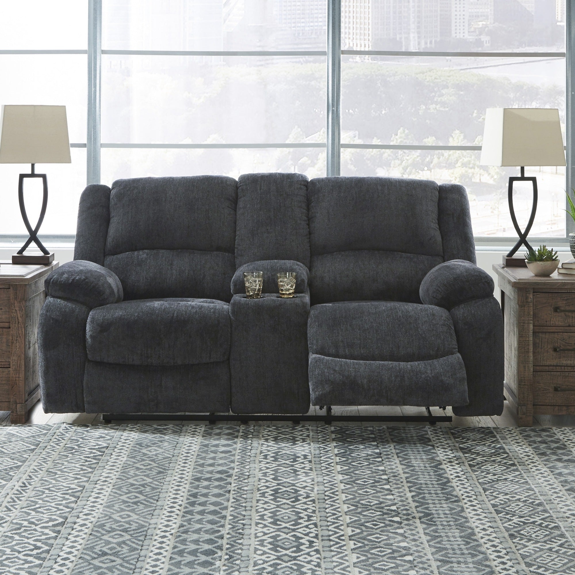 Draycoll Power Reclining Loveseat w/Console