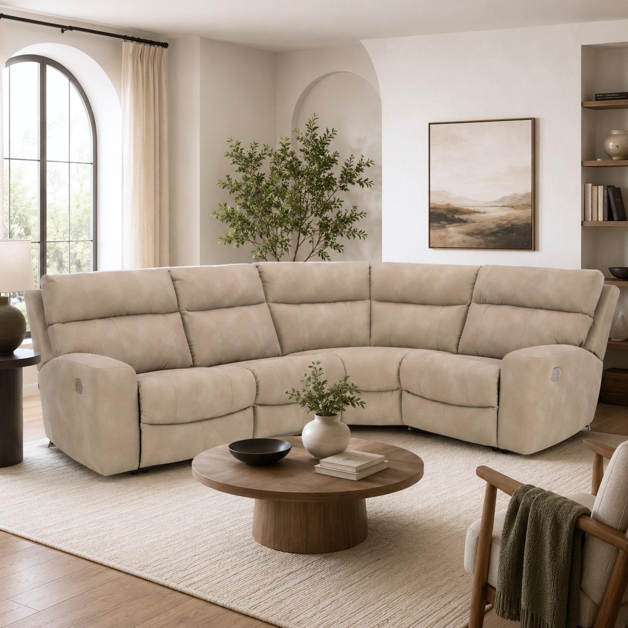 Next-Gen Durapella 4-Piece Power Reclining Sectional Sand