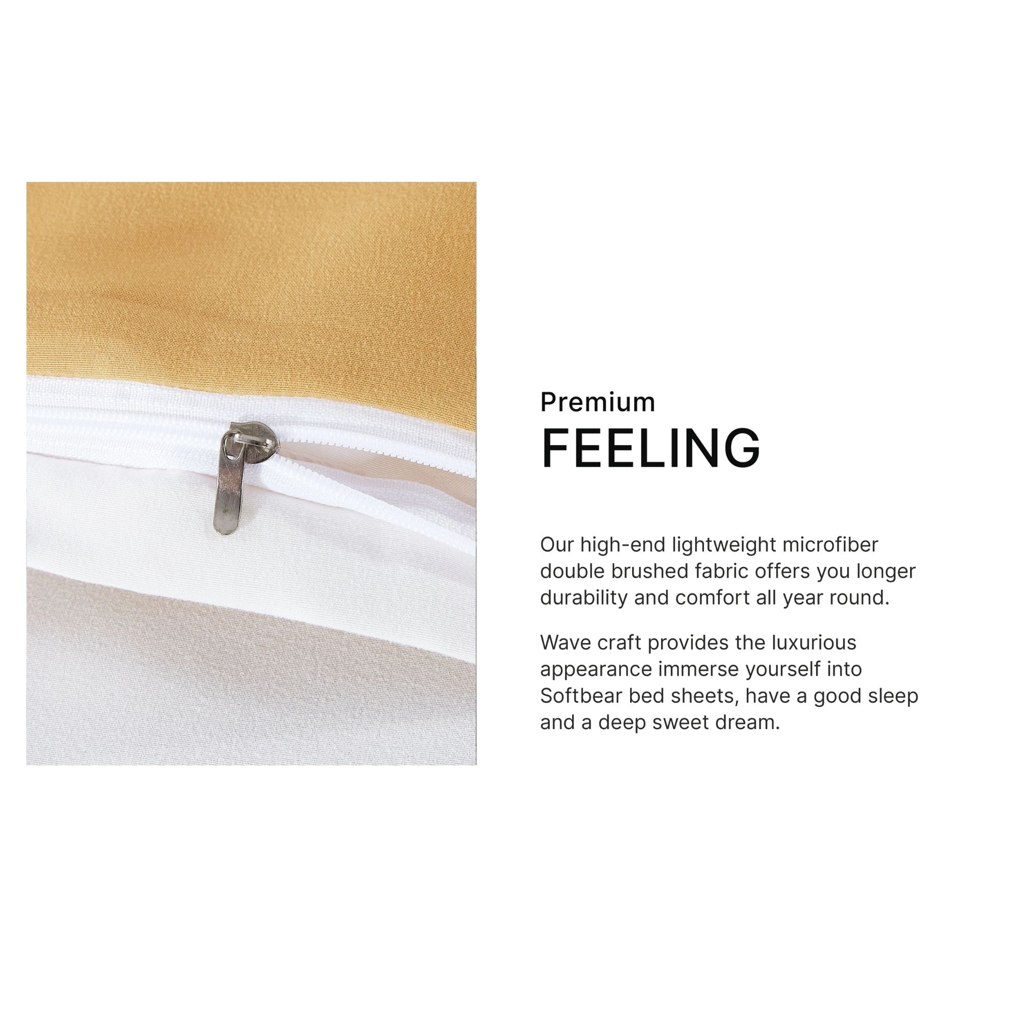 Duvet Cover Set - Reversible in Gold & Cream | CastleUp Experience Centre