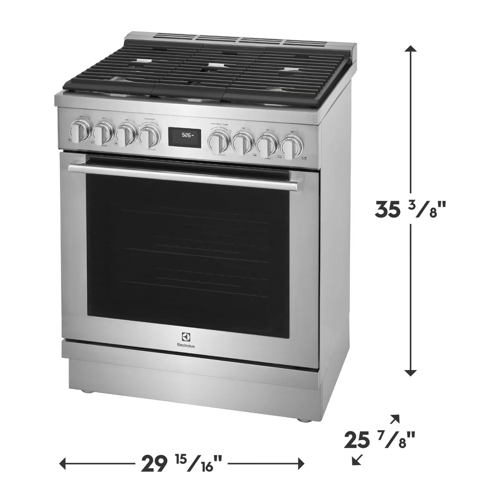 Electrolux ECFD3068AS 30-Inch Dual-Fuel Freestanding Range with True Convection Stainless Steel