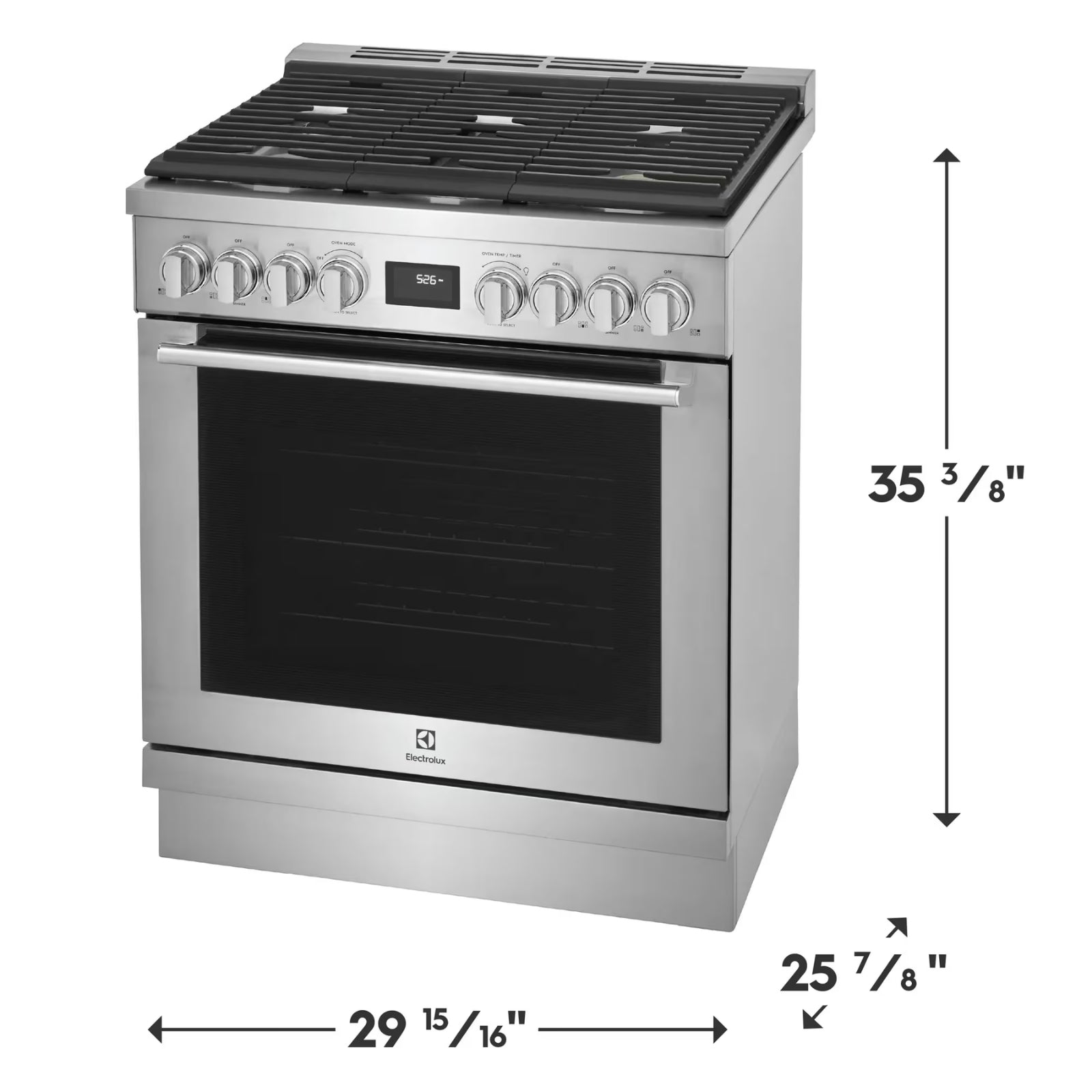 Electrolux ECFG3068AS 30-Inch Front-Control Freestanding Gas Range with True Convection Stainless Steel