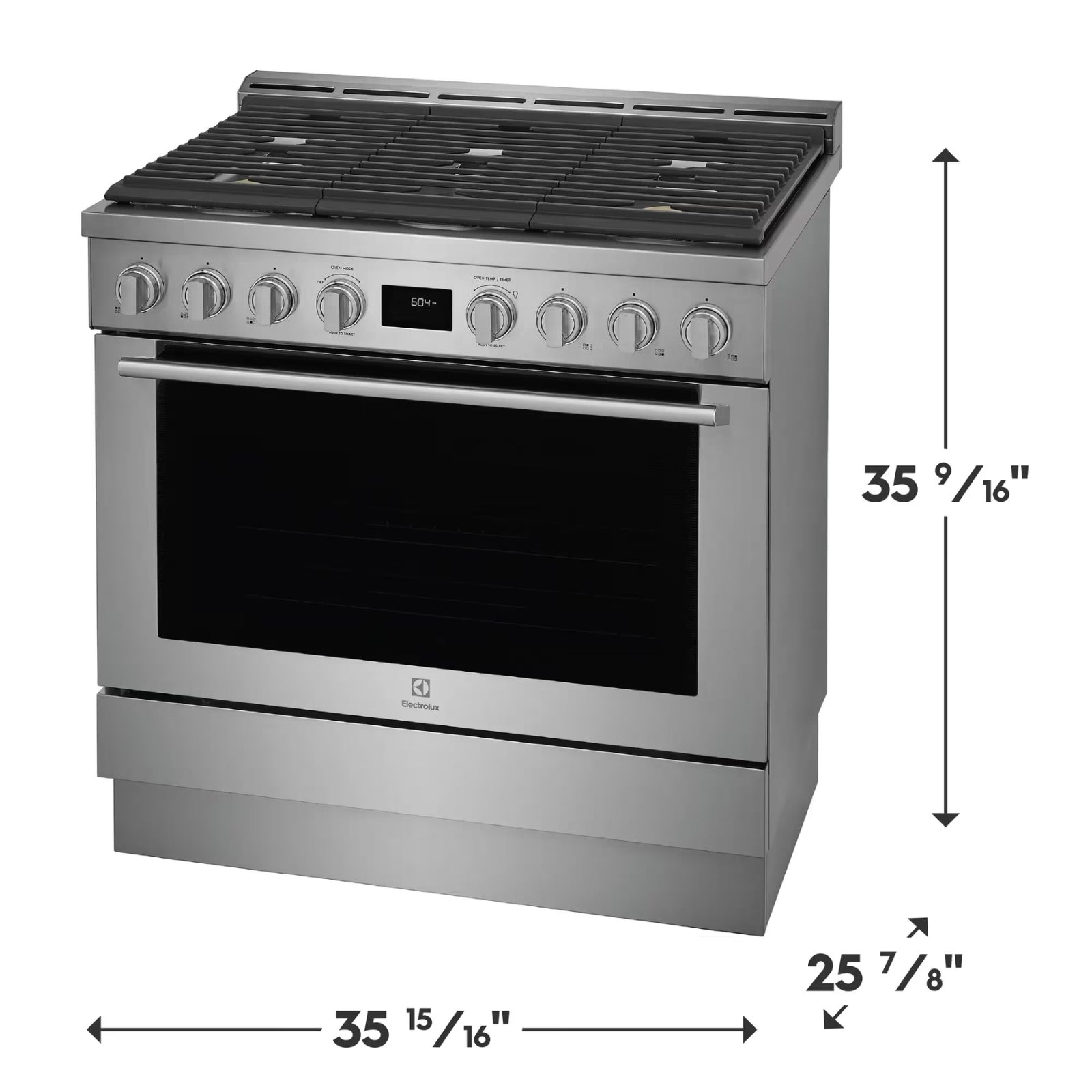 Electrolux ECFG3668AS 36-Inch Front-Control Freestanding Gas Range with True Convection Stainless Steel