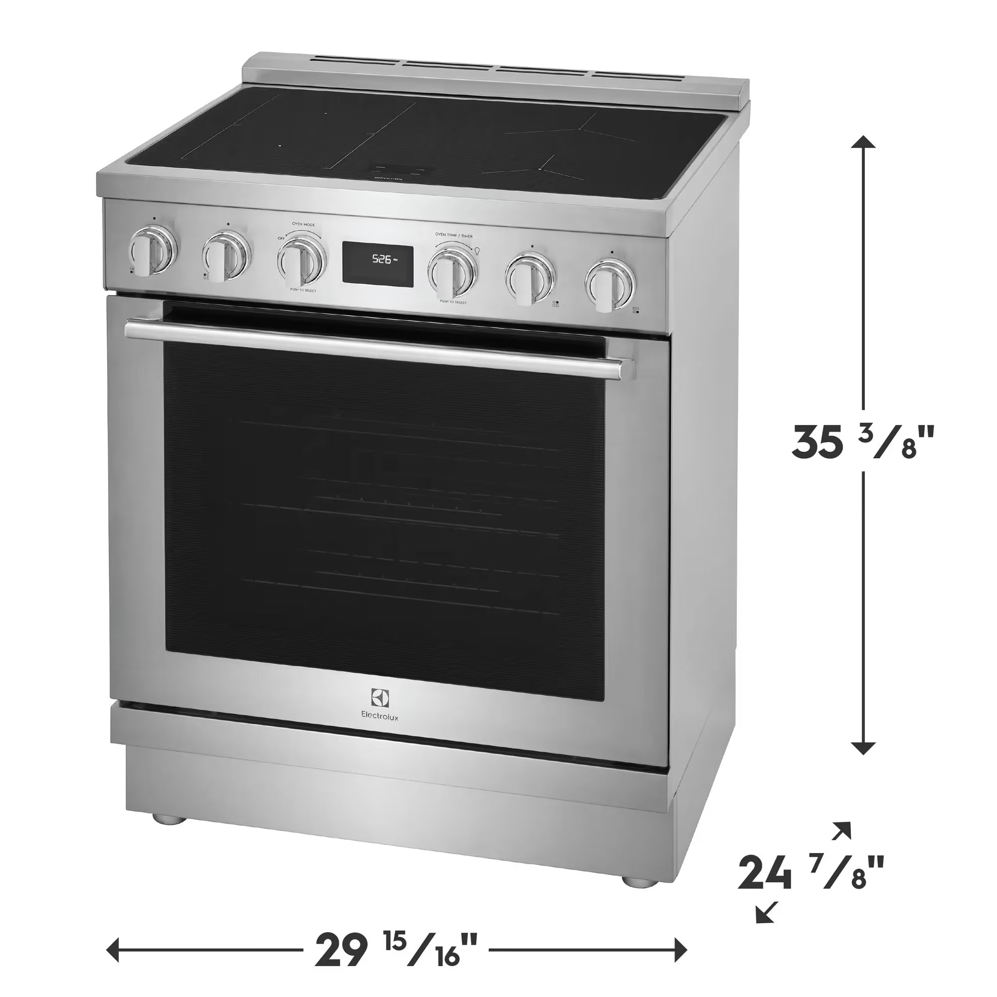 Electrolux ECFI3068AS 30-Inch Freestanding Induction Range with True Convection Stainless Steel