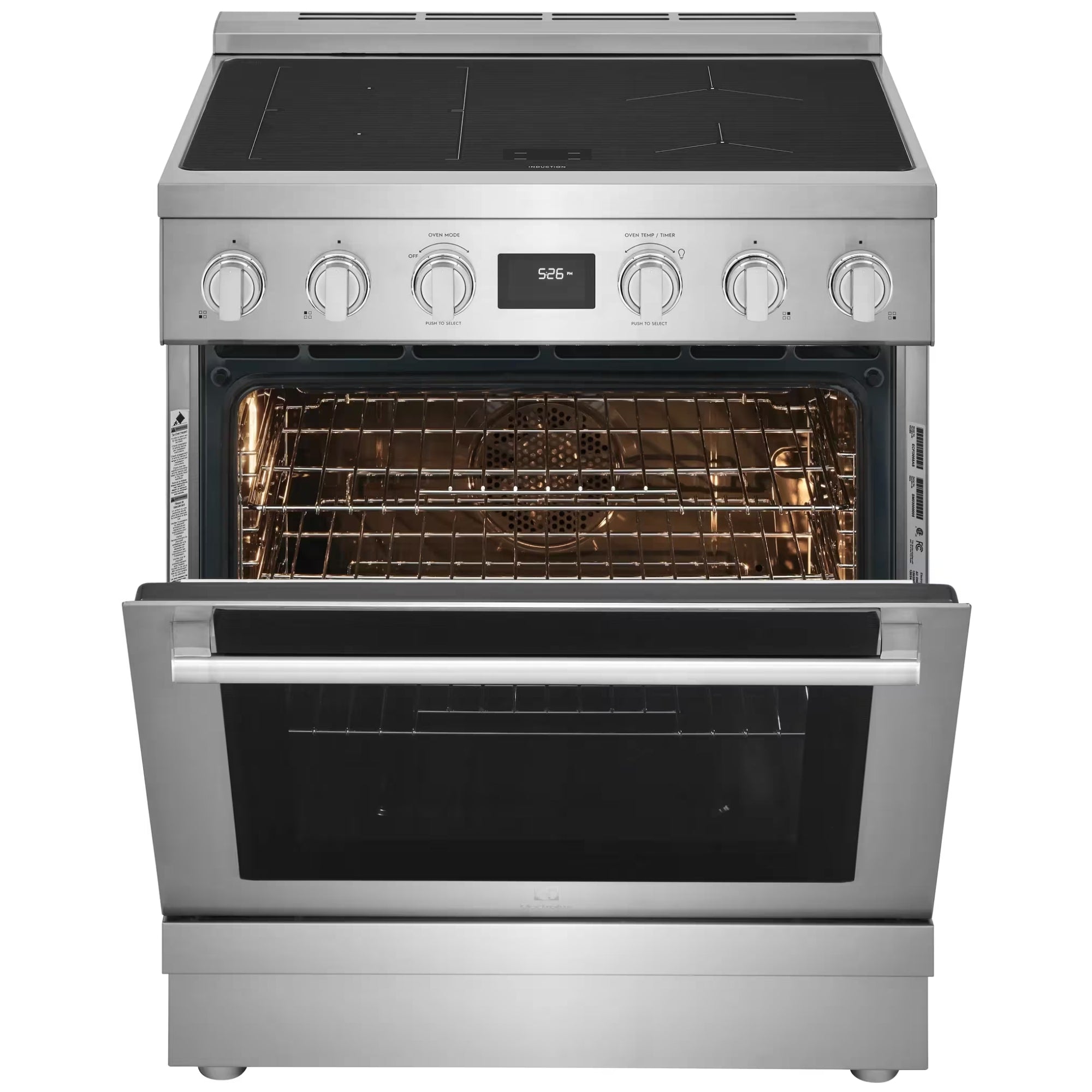 Electrolux ECFI3068AS 30-Inch Freestanding Induction Range with True Convection Stainless Steel