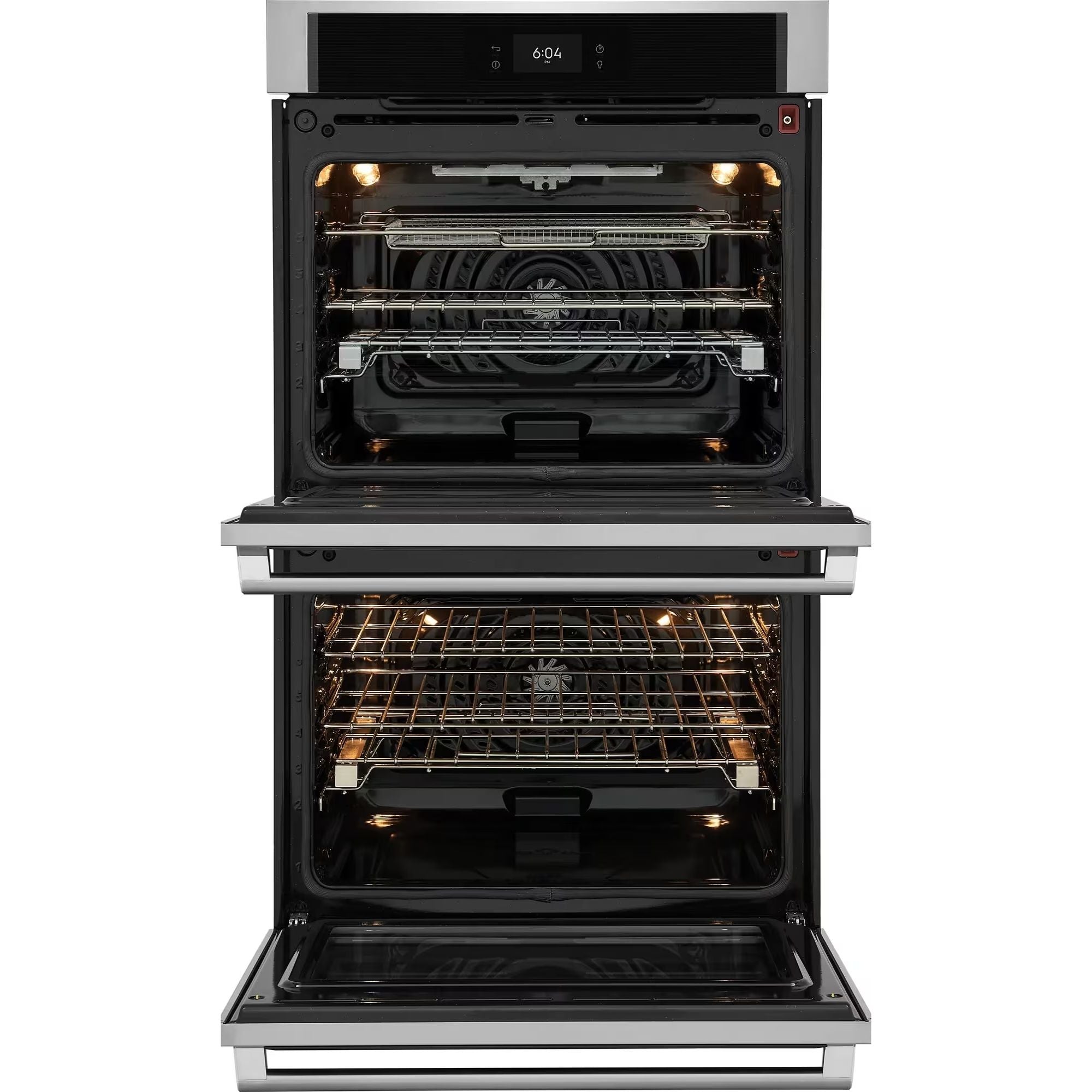 Electrolux ECWD3012AS 30-inch electric double wall oven with stainless steel finish and digital control panel.