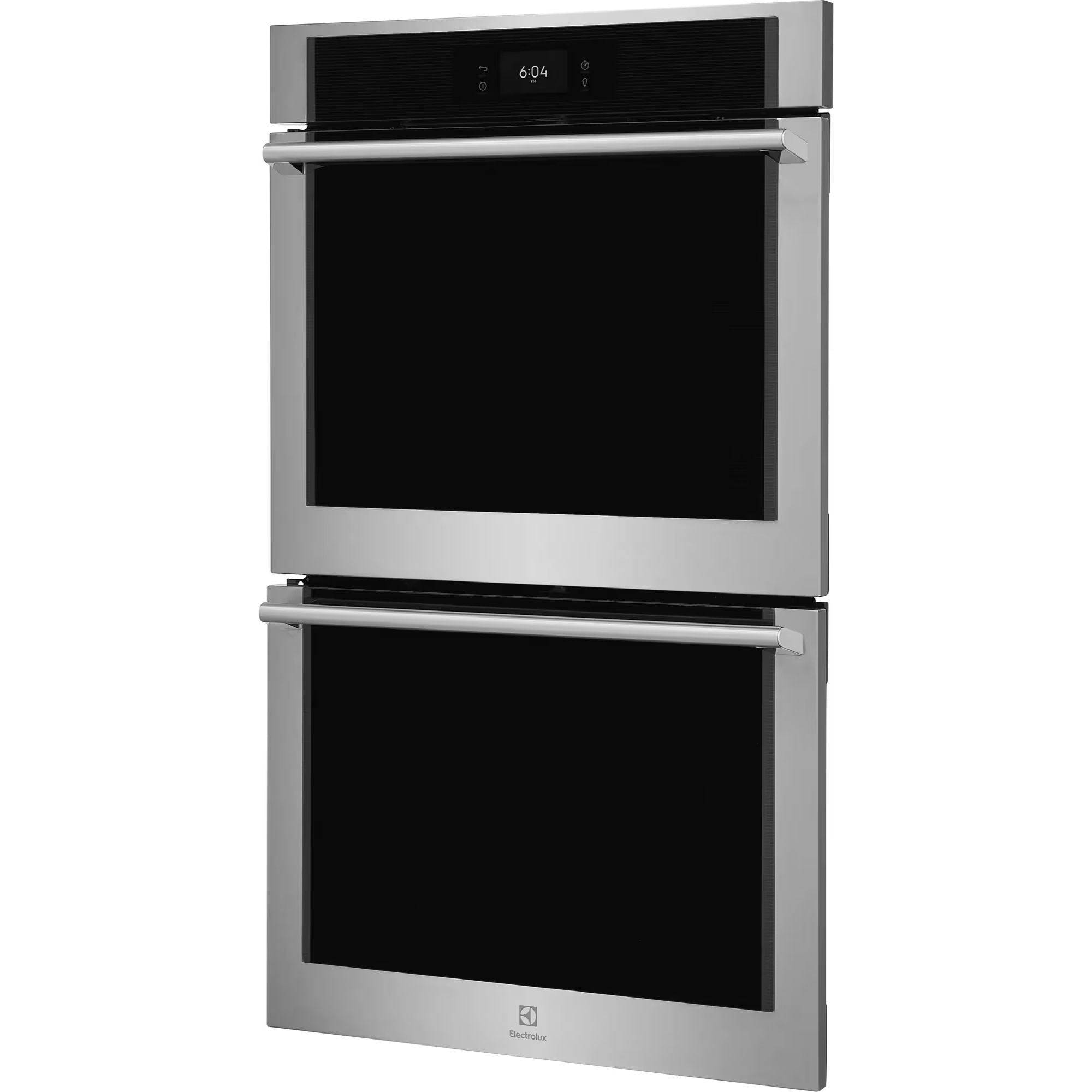 Electrolux 30-inch stainless steel double wall oven with air sous vide functionality and digital control panel.