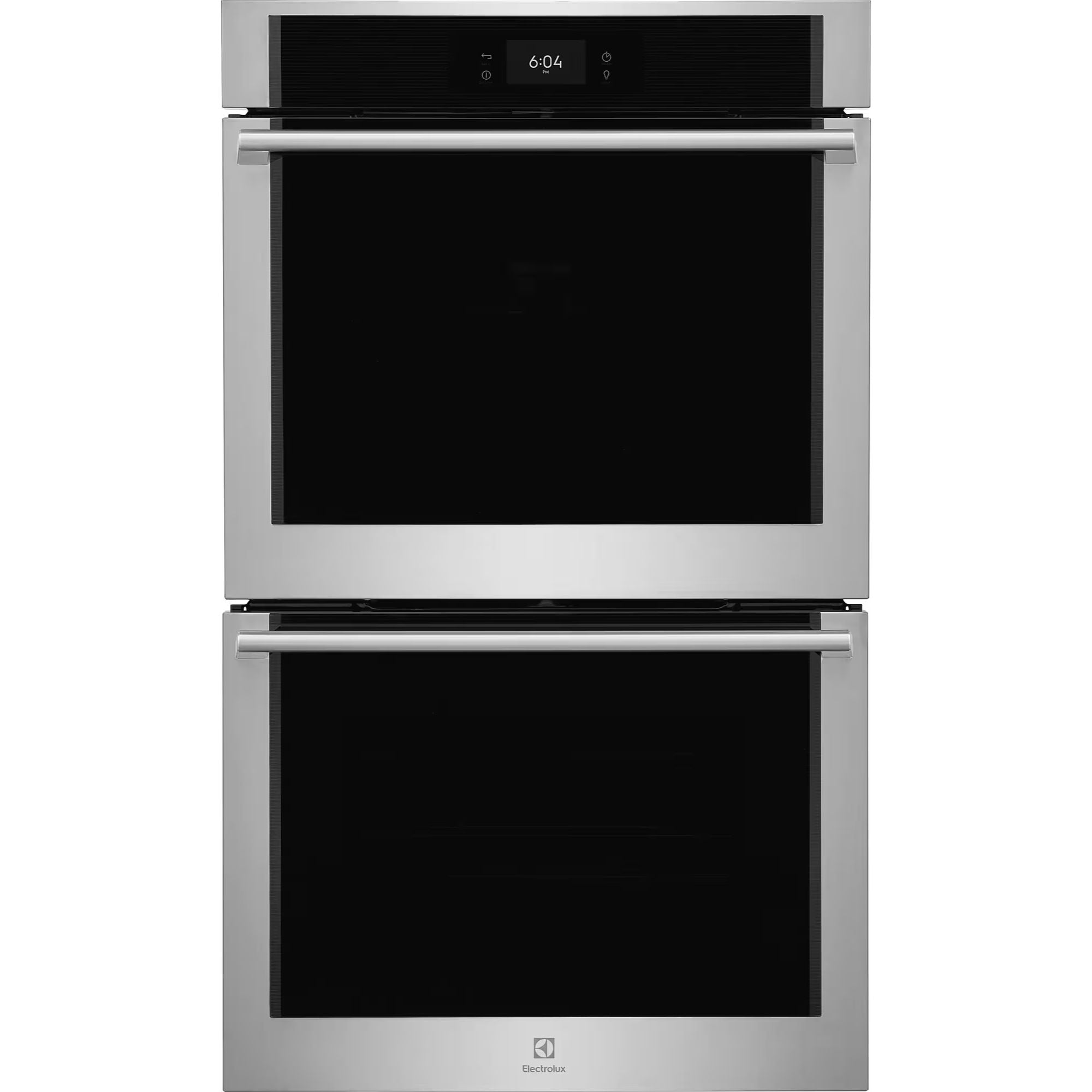 Electrolux ECWD3012AS 30-inch stainless steel electric double wall oven with digital controls and air sous vide feature.