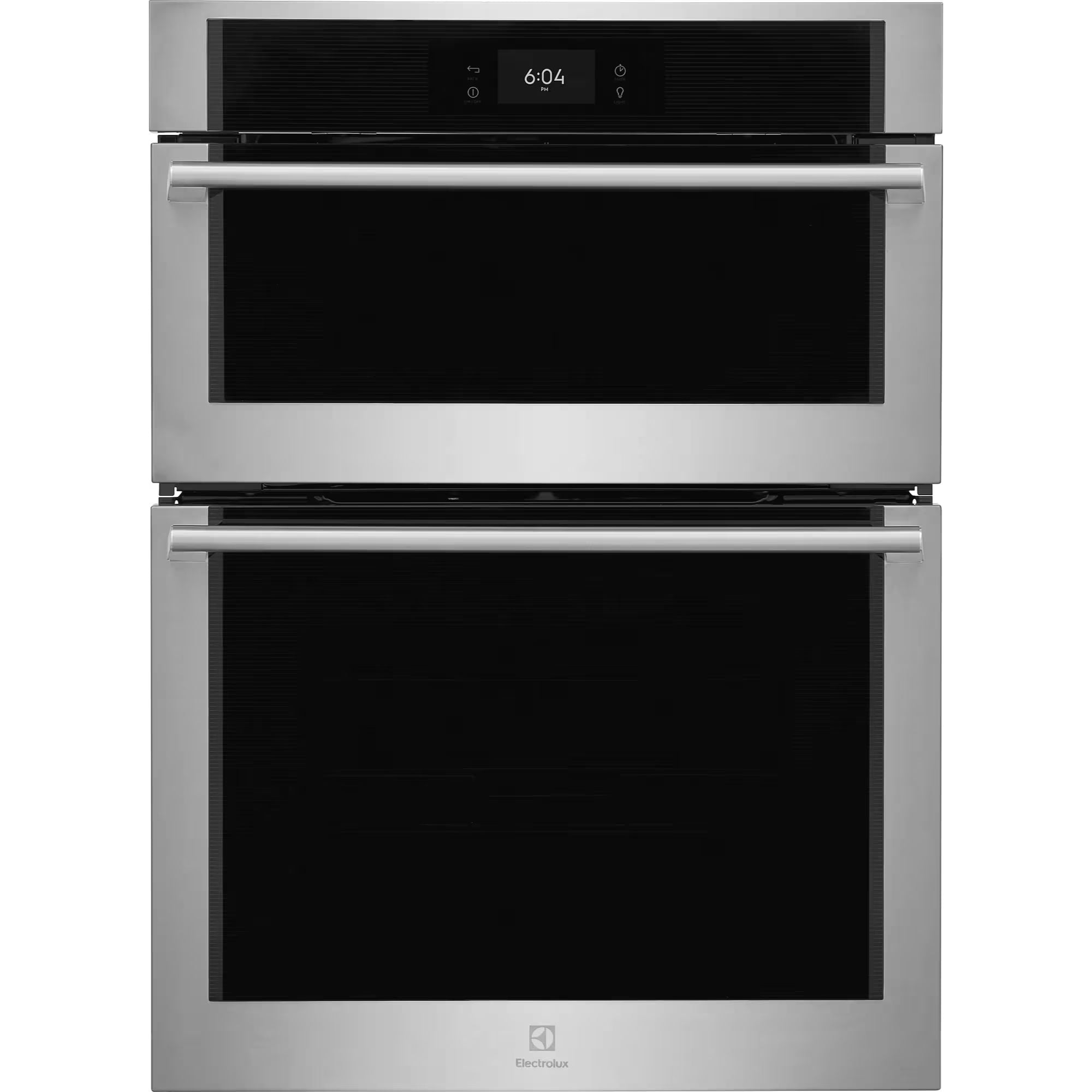 Electrolux ECWM3012AS 30-inch stainless steel wall oven and microwave combination with digital controls and modern design.