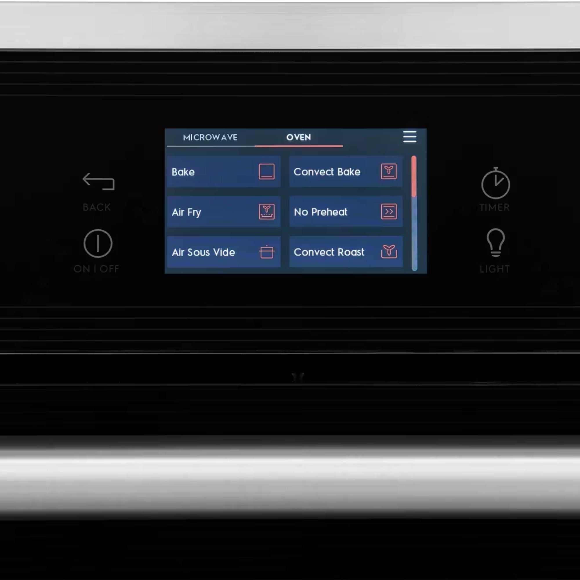Electrolux ECWM3012AS 30-inch stainless steel wall oven and microwave combination, showing the sleek, modern appliance design.
